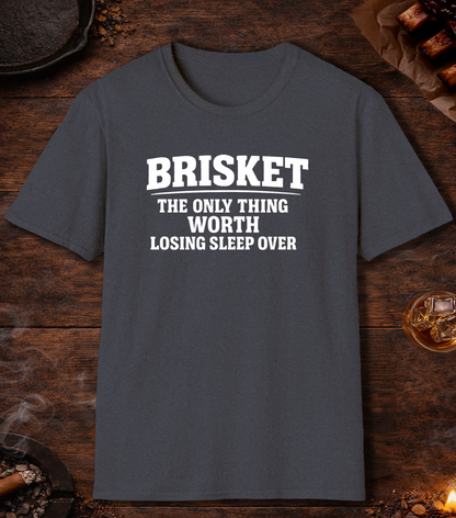 Brisket Worth Losing Sleep T-Shirt - Heather Navy