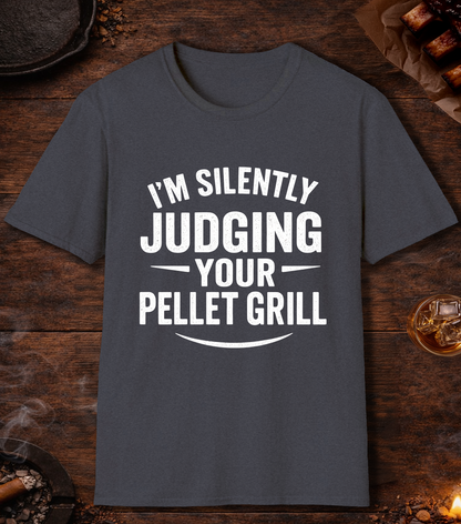 Im Silently Judging Your Pellet Grill T-Shirt - Heather Navy