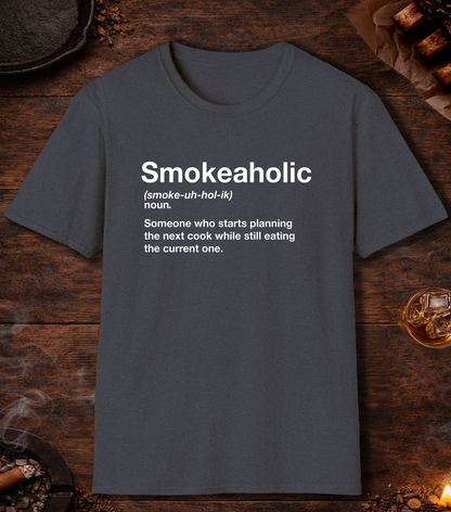 Smokeaholic Transparent T-Shirt - Heather Navy