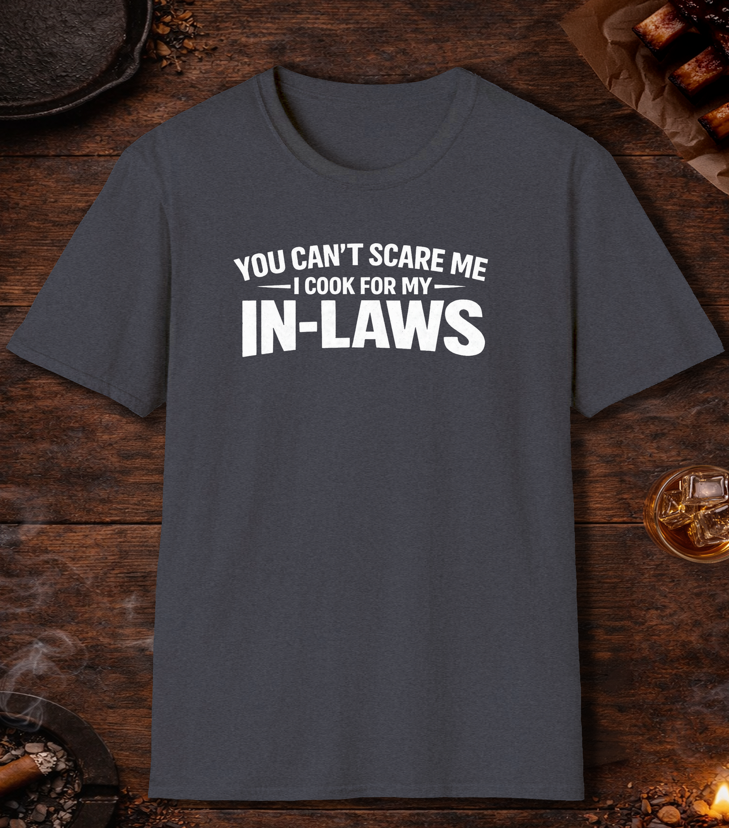 Cook For My In Laws T-Shirt - Heather Navy