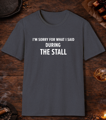 Sorry For What I Said Stall T-Shirt - Heather Navy