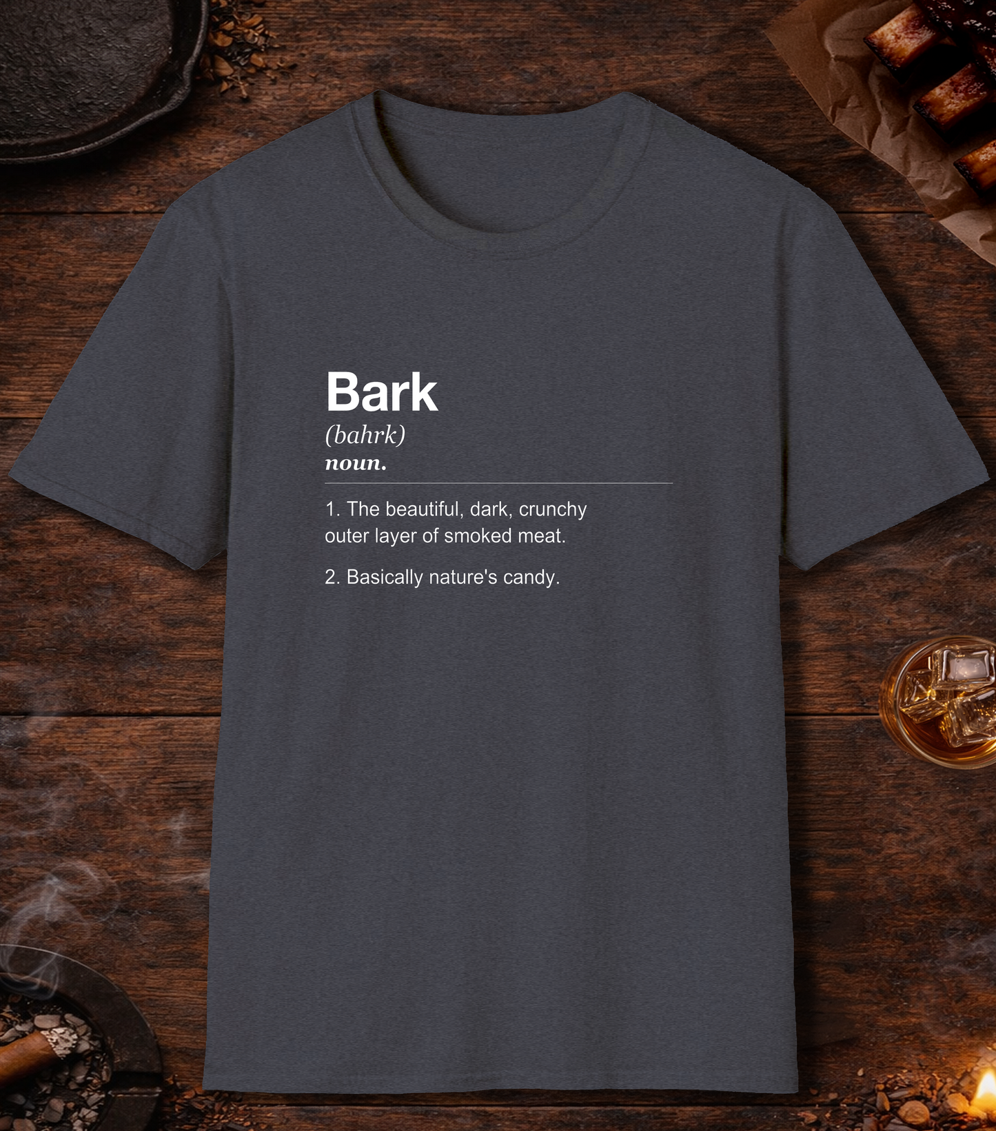 Bark Definition T-Shirt - Heather Navy