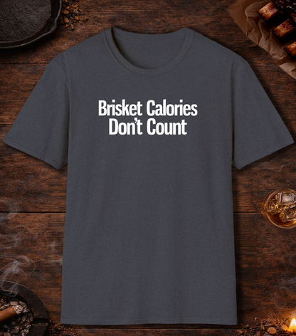 Brisket Calories Dont Count T-Shirt - Heather Navy