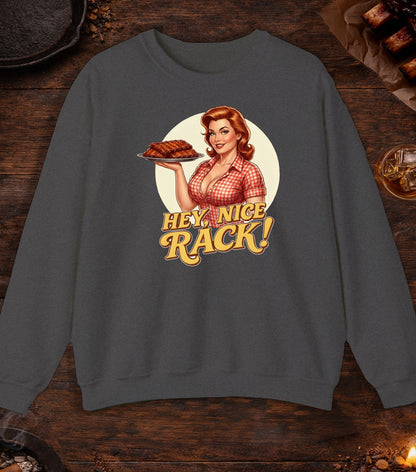Hey Nice Rack Crewneck - Dark Heather