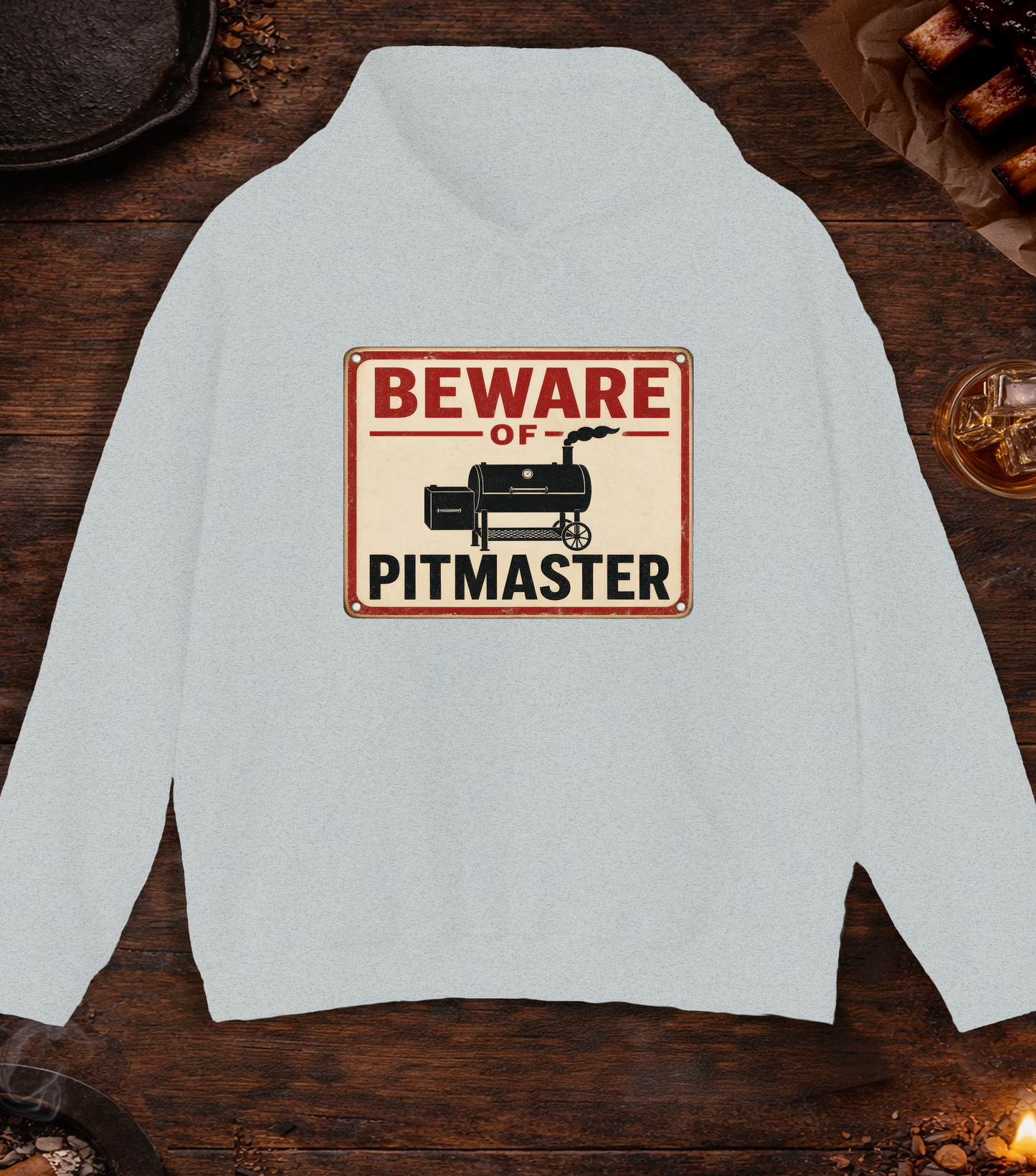 Beware of Pitmaster Hoodie - Ash