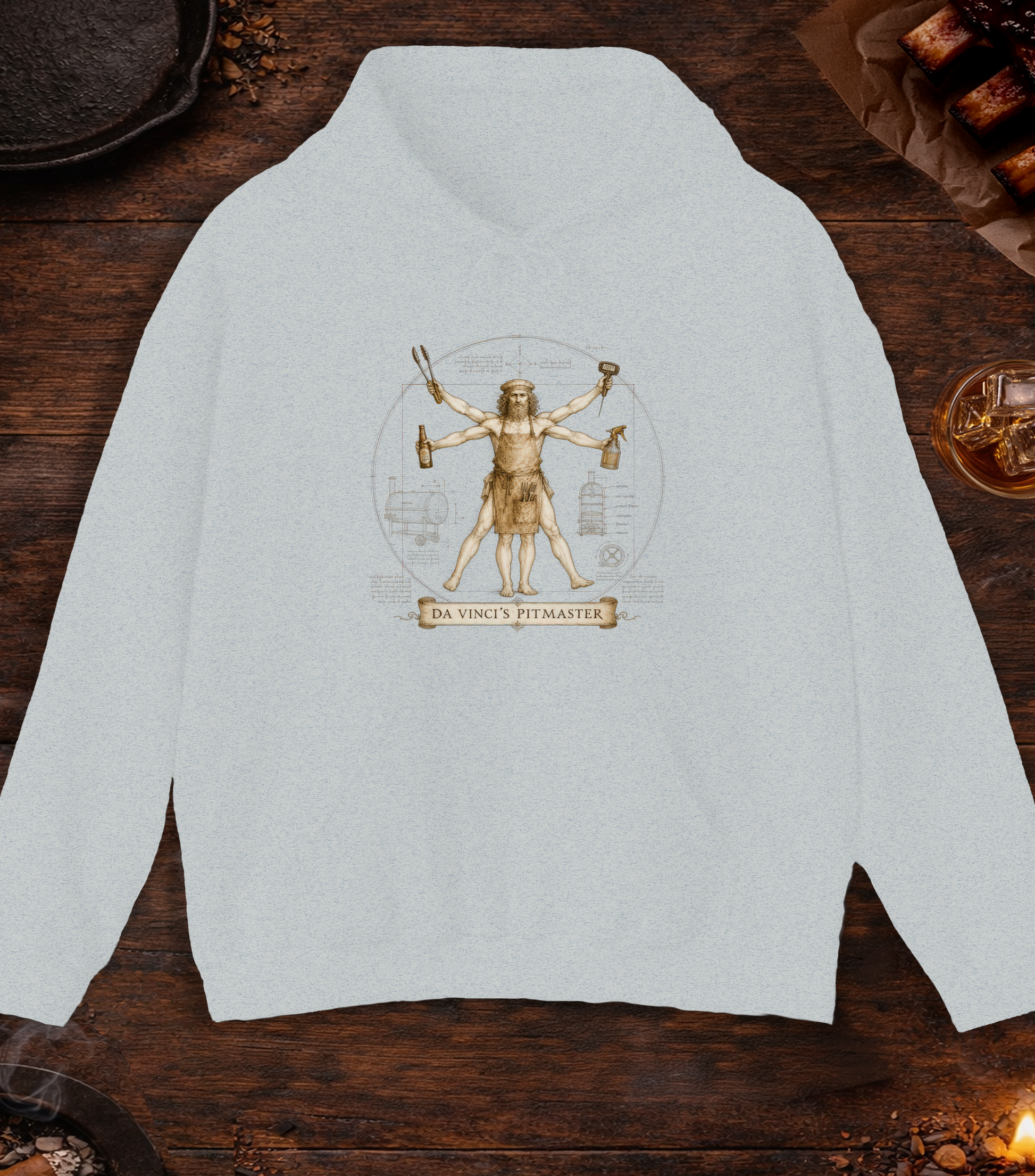Da Vinci's Pitmaster Hoodie - Ash