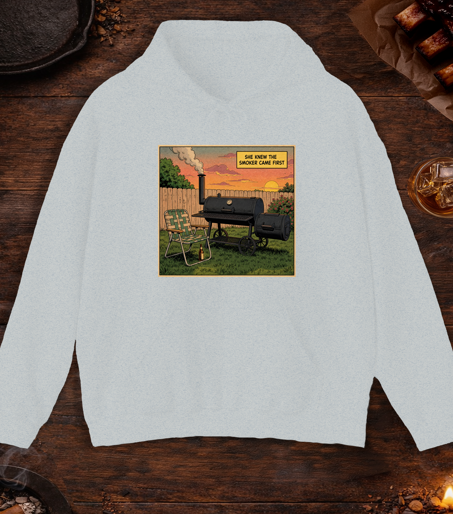 Smoker Came First Hoodie - Ash