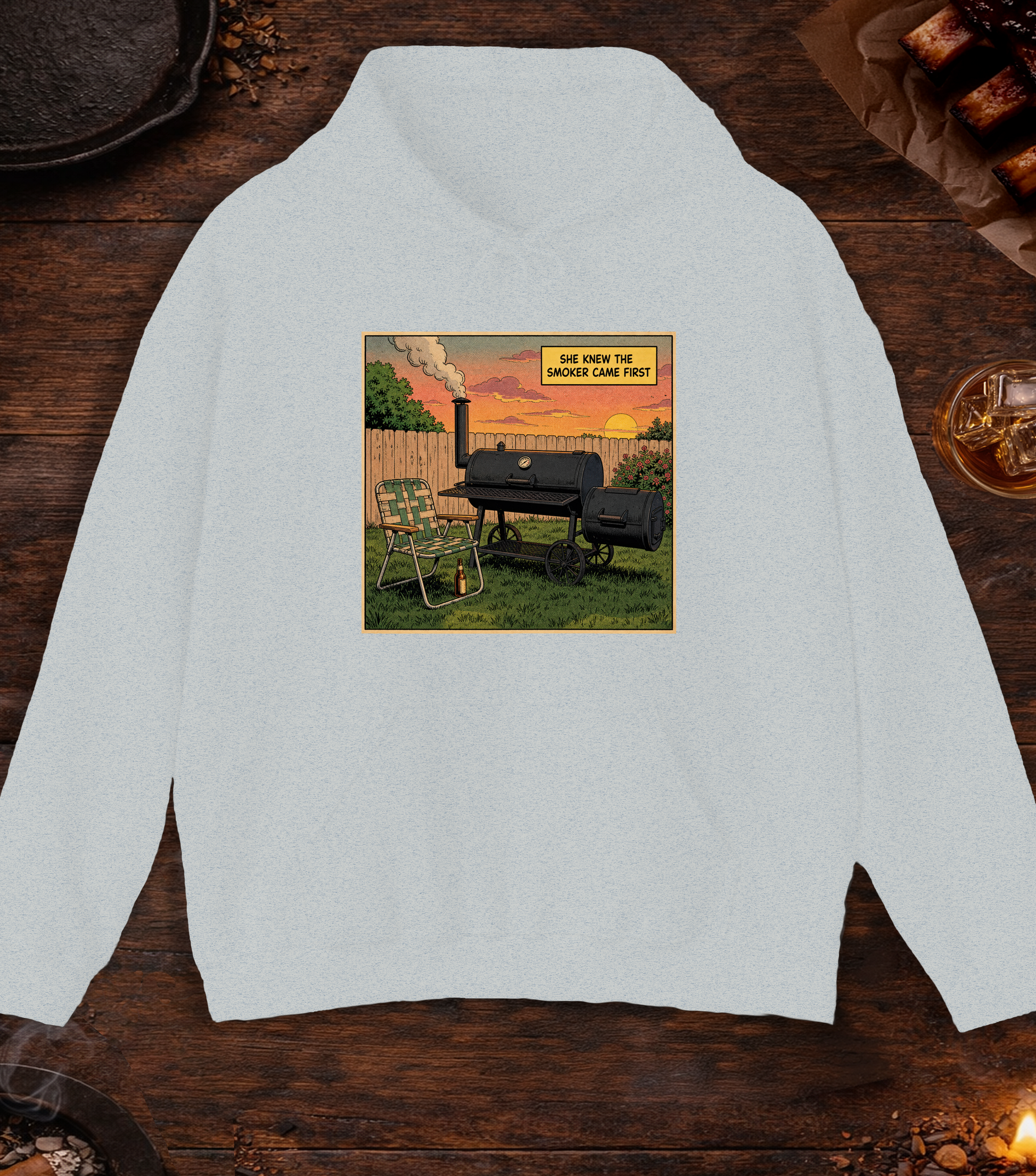 Smoker Came First Hoodie - Ash