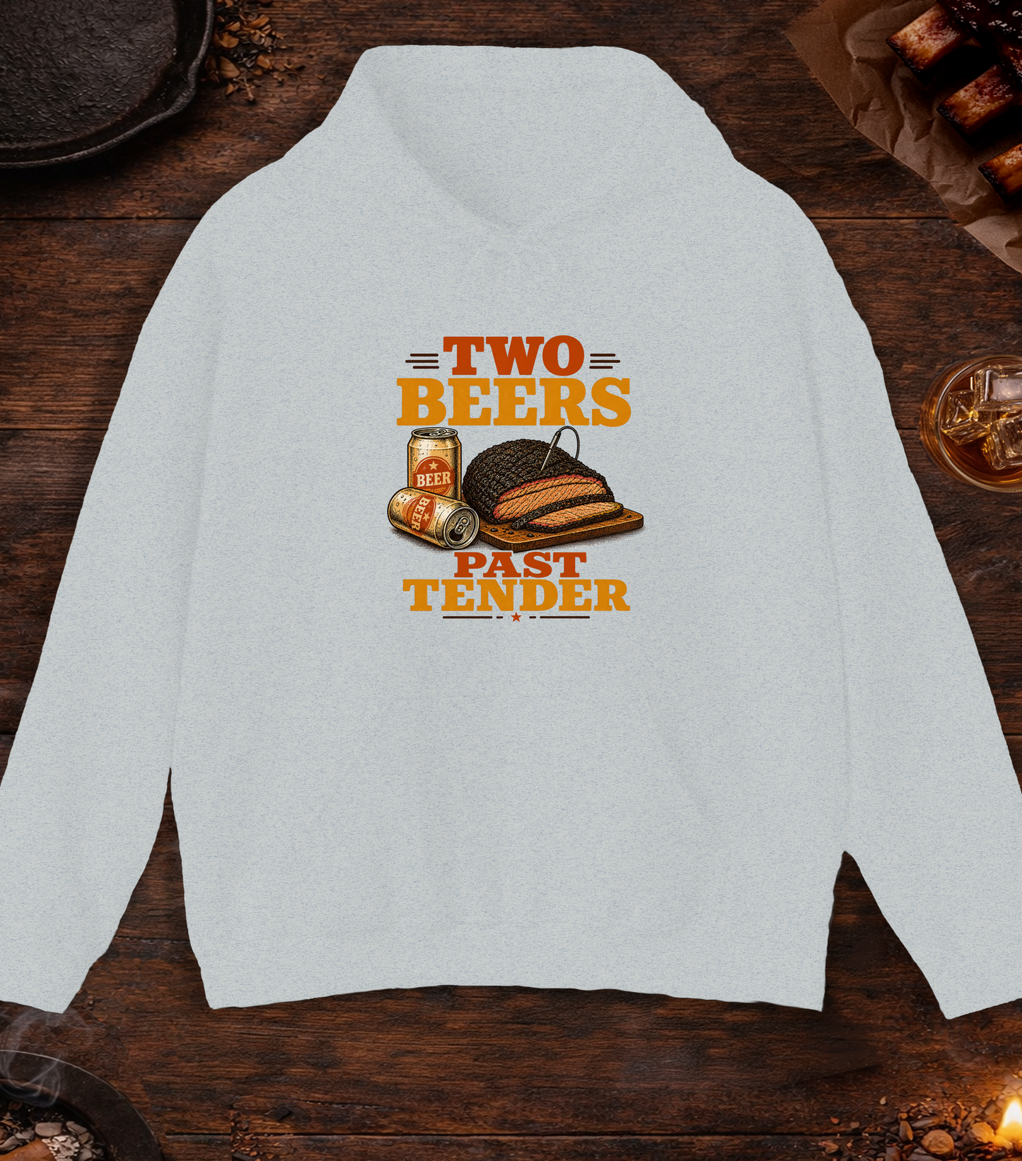 Two Beers Past Hoodie - Ash