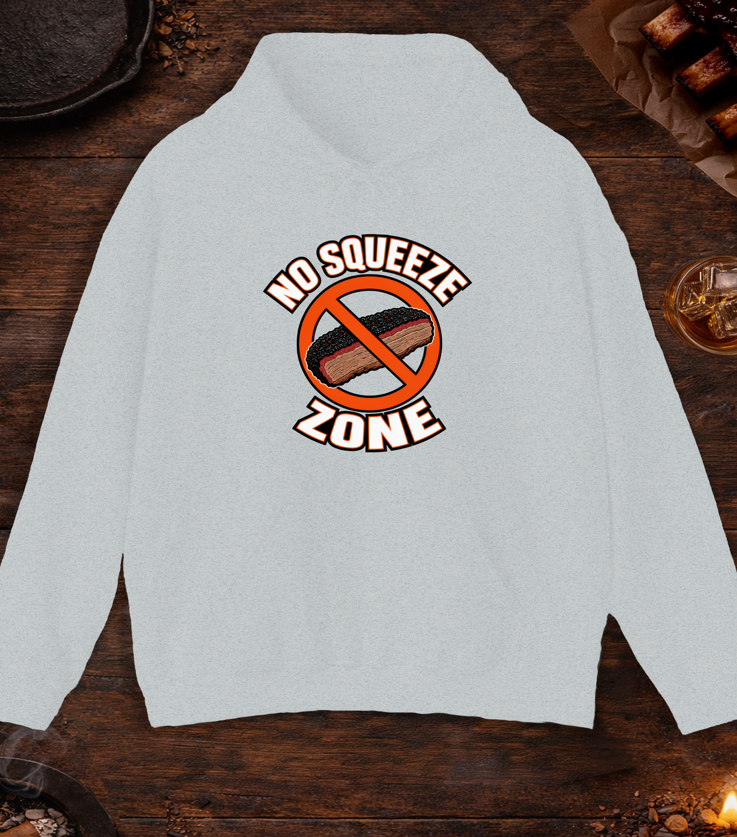 No Squeeze Zone Hoodie - Ash