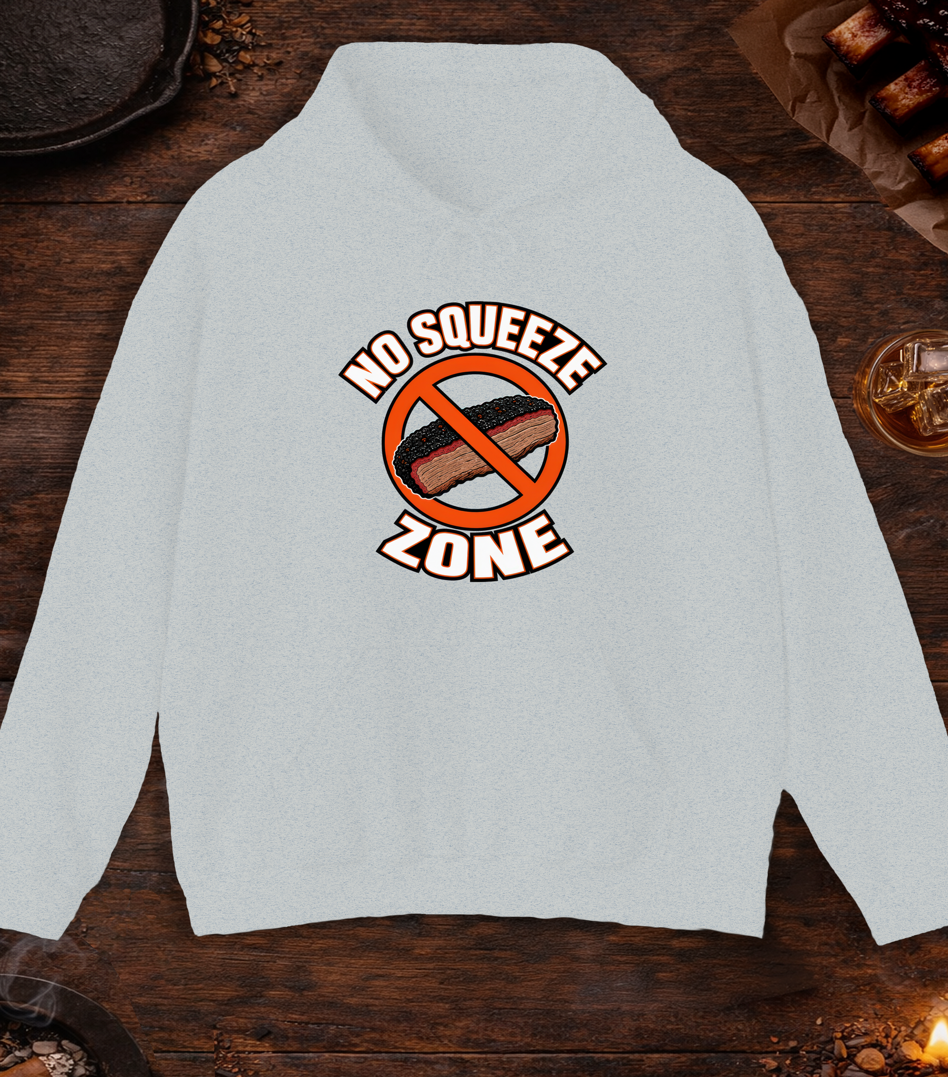 No Squeeze Zone Hoodie - Ash