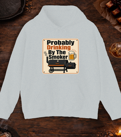 Drinking By Smoker Hoodie - Ash