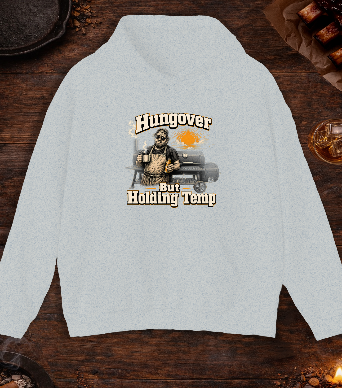 Hungover Holding Temp Hoodie - Ash