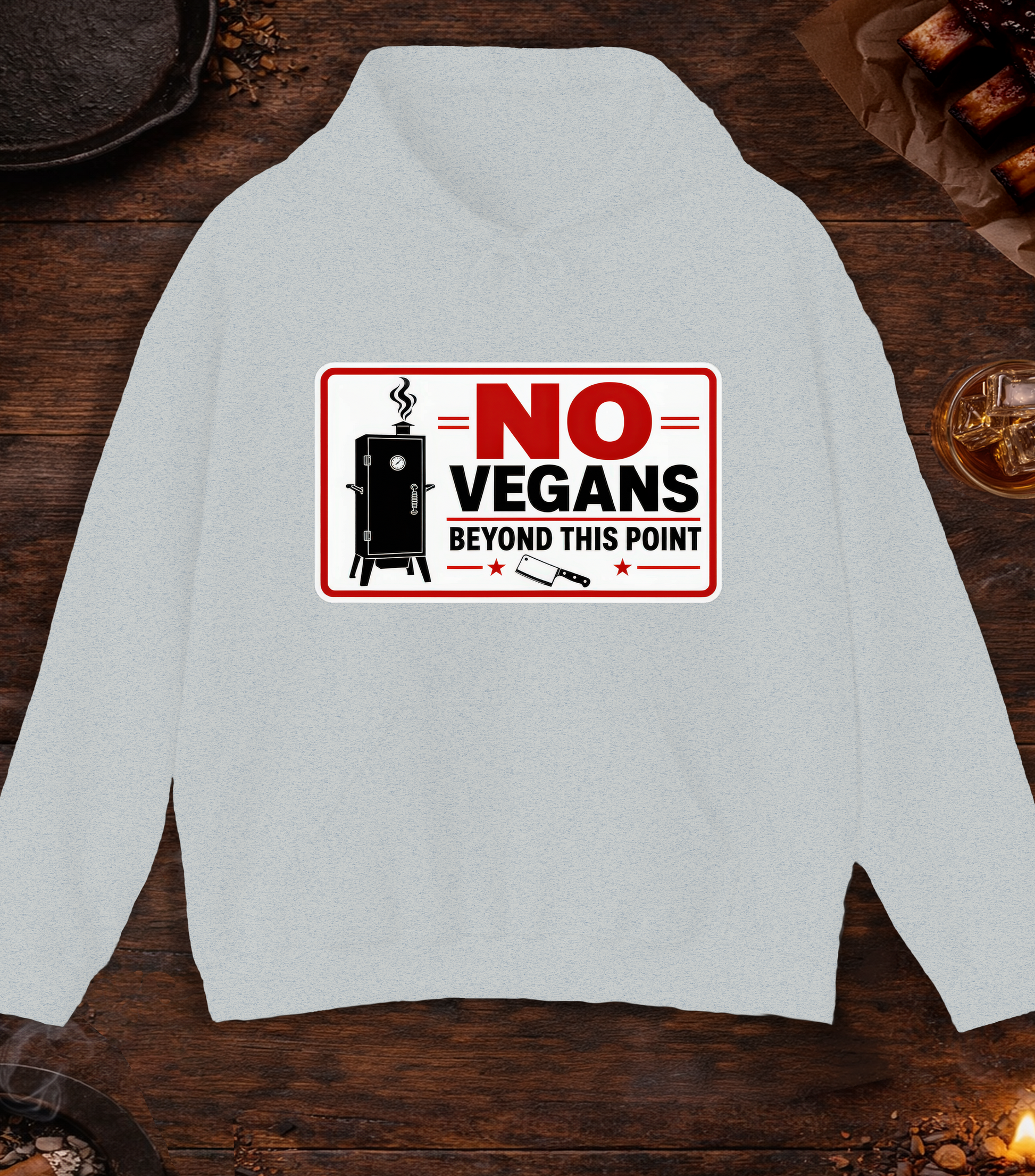 No Vegans Hoodie - Ash