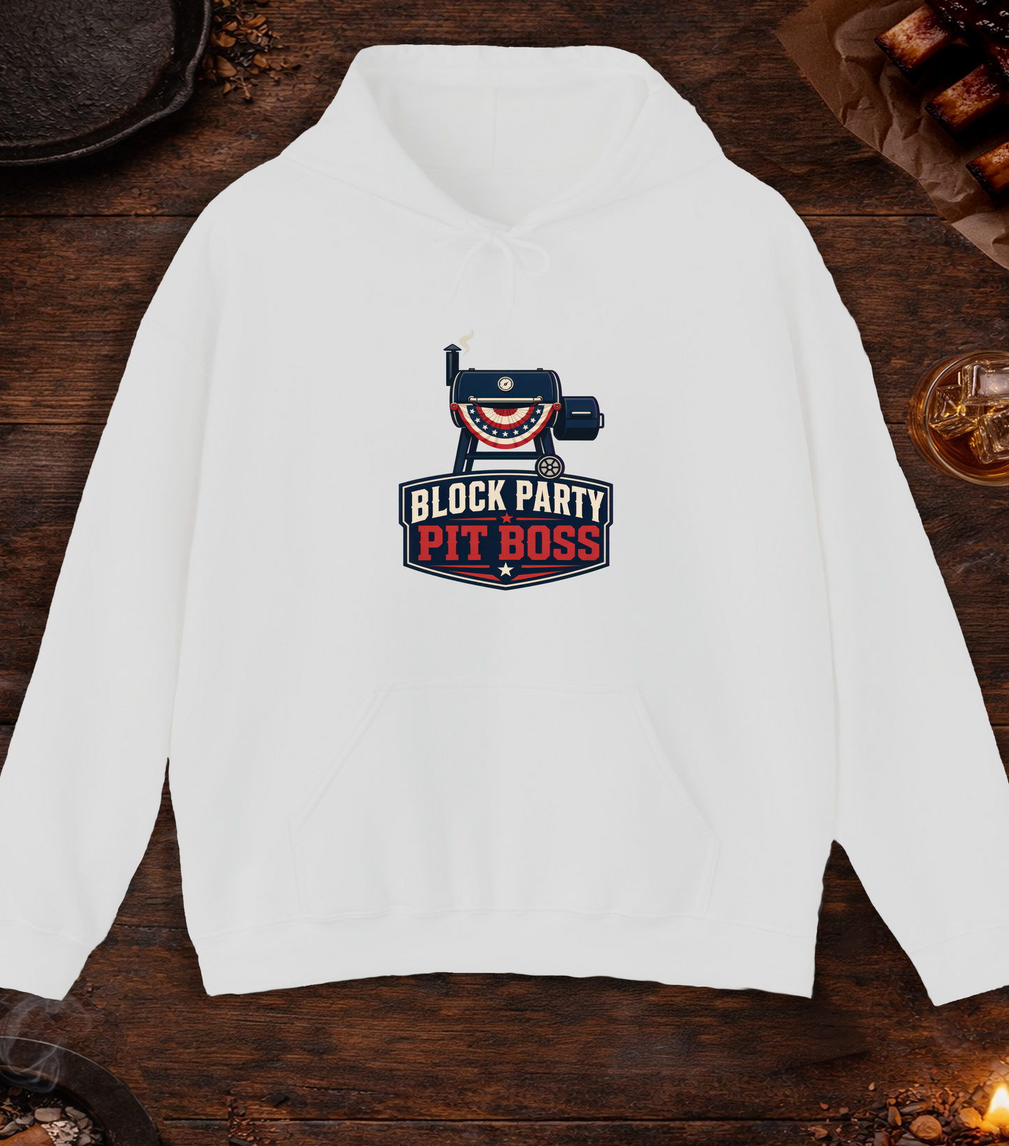 Block Party Pit Boss Hoodie - Ash