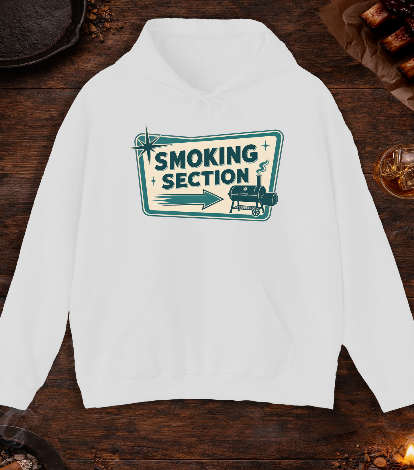 Smoking Section Hoodie - Ash