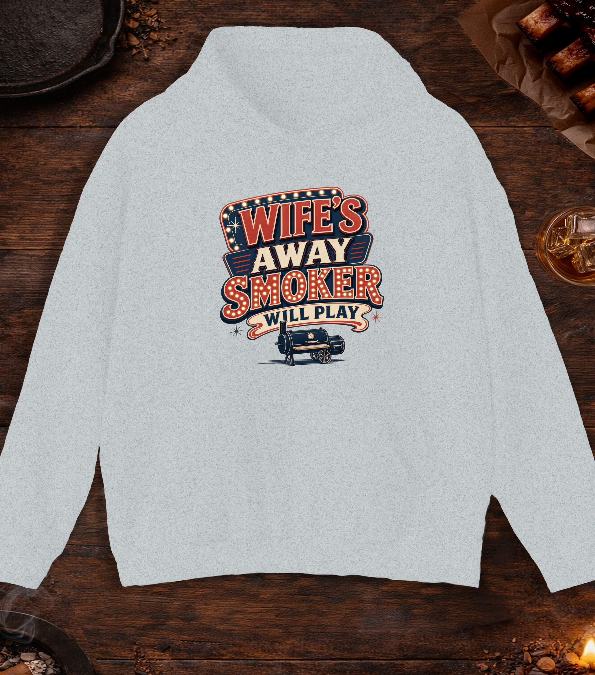 Wife's Away Hoodie - Ash