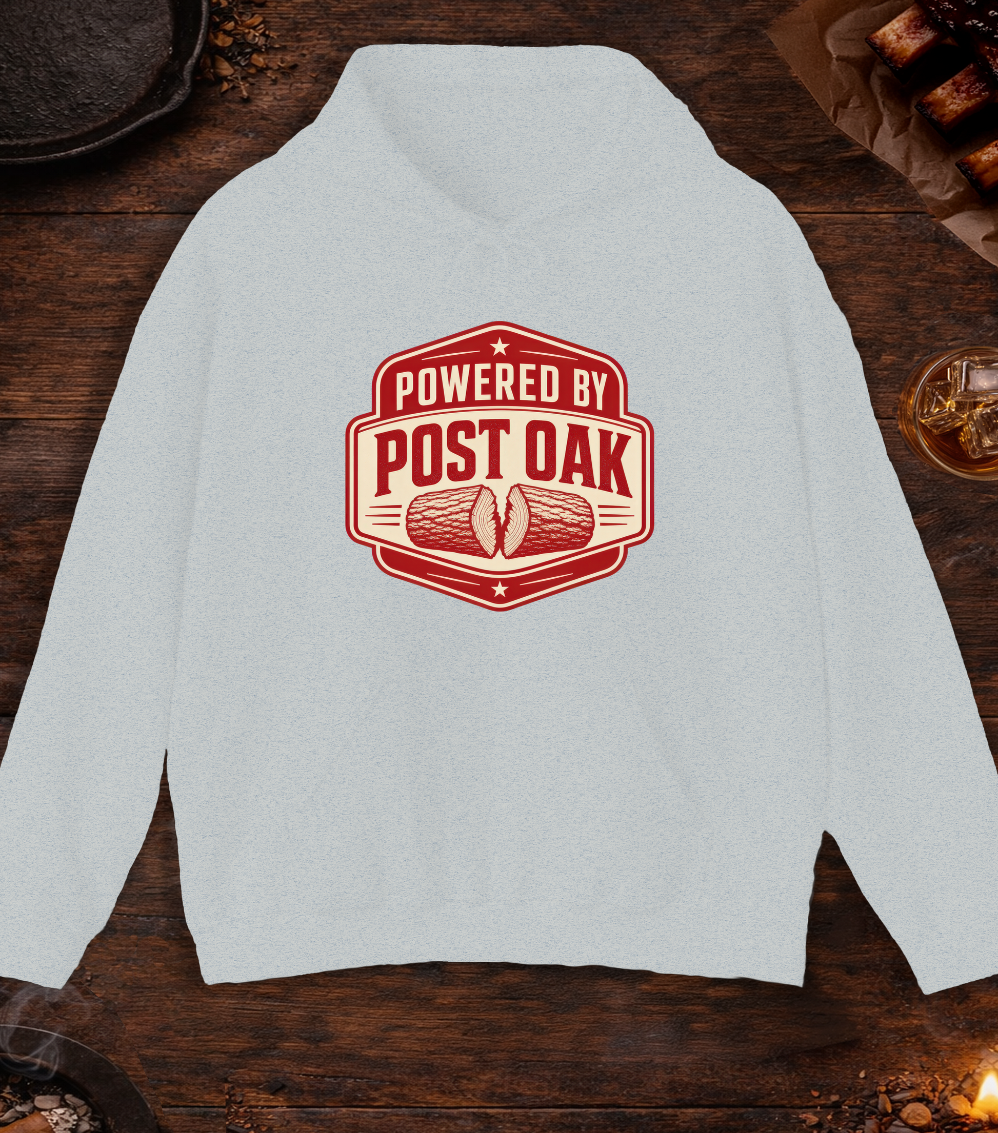 Powered by Post Oak Hoodie - Ash