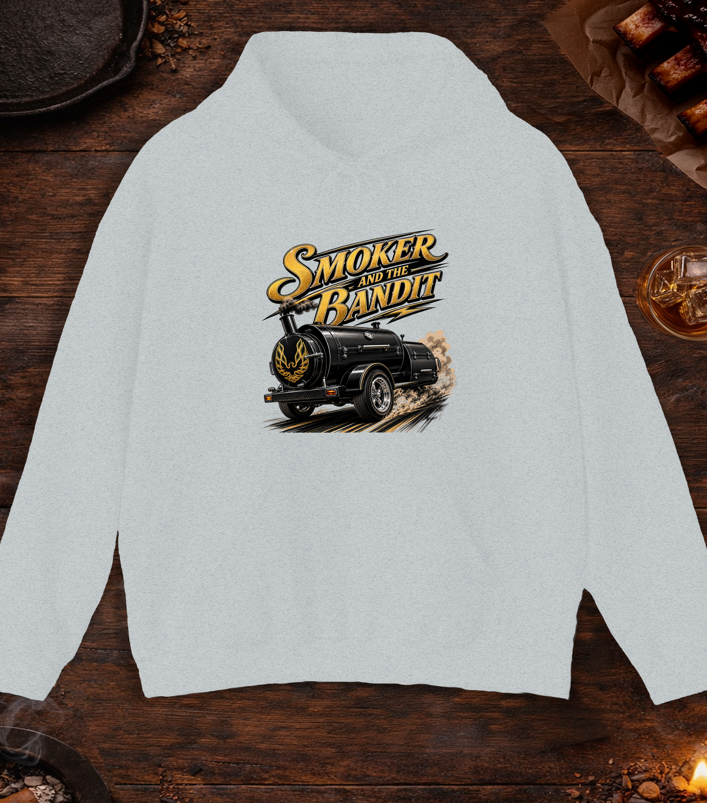 Smoker And Bandit Hoodie - Ash
