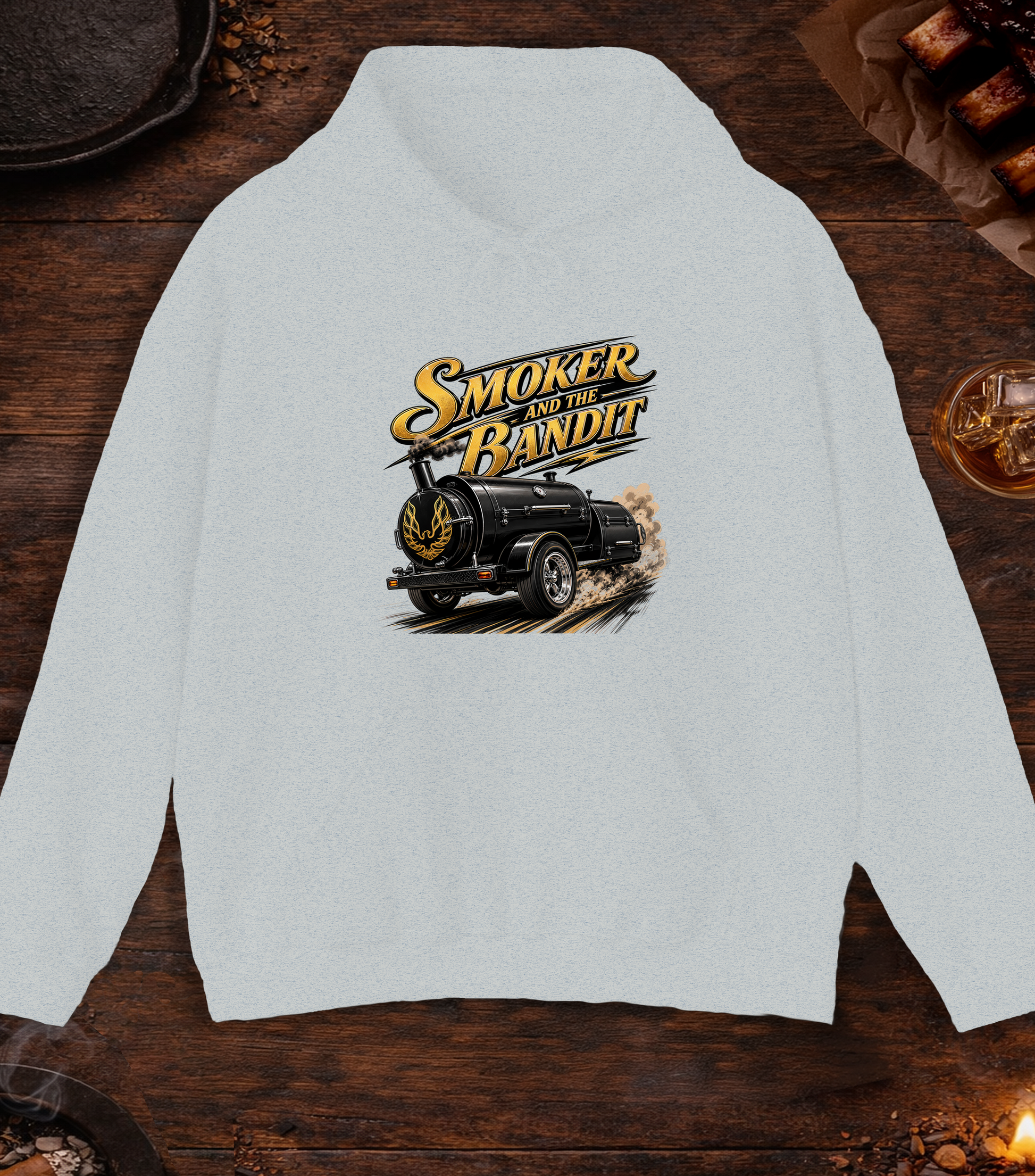 Smoker And Bandit Hoodie - Ash