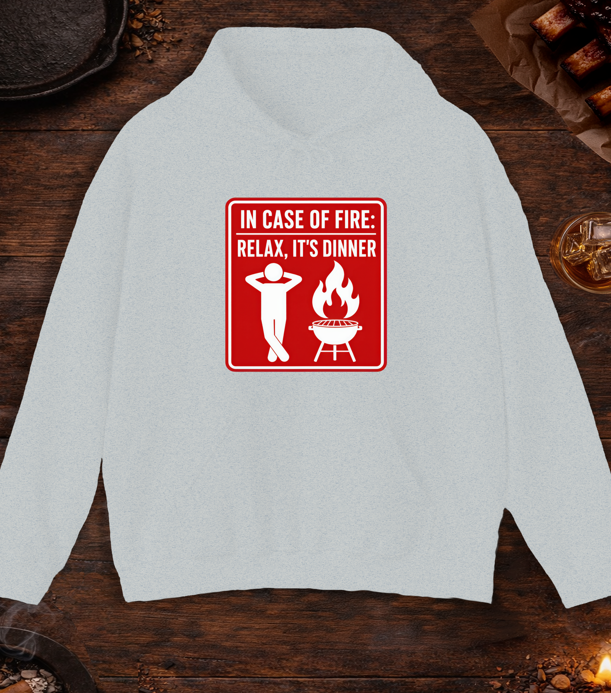 In Case of Fire Hoodie - Ash