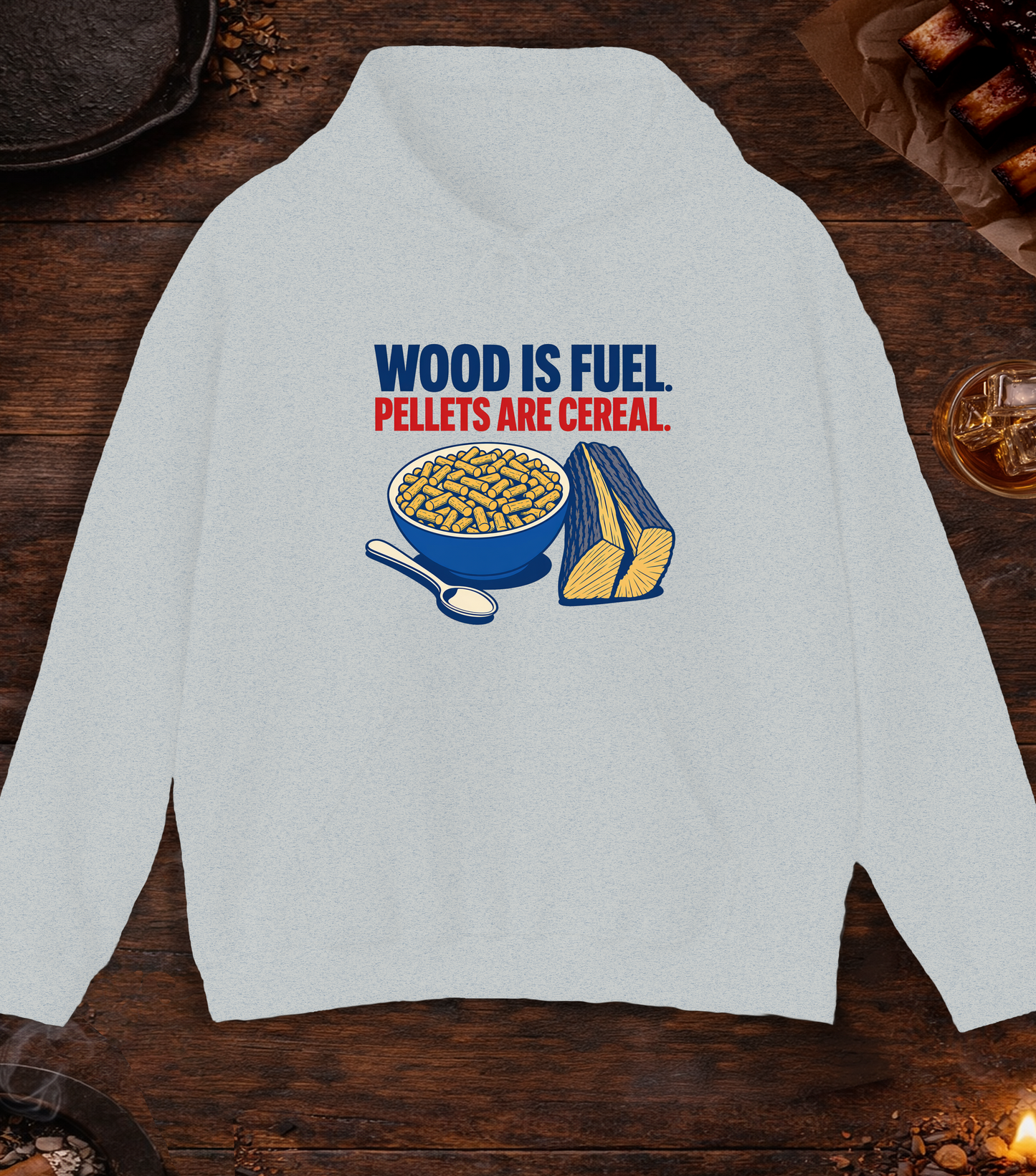 Pellets Are Cereal Hoodie - Ash