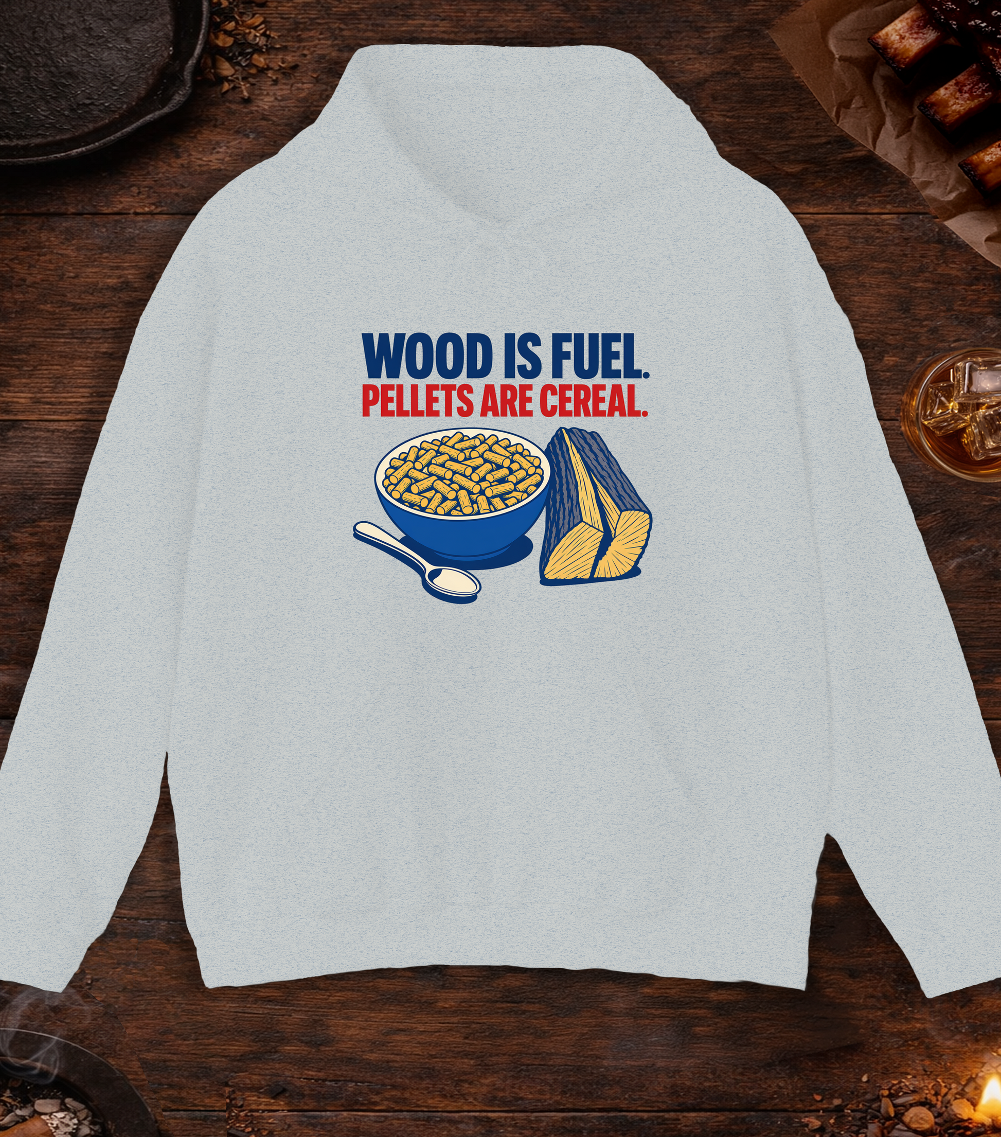 Pellets Are Cereal Hoodie - Ash