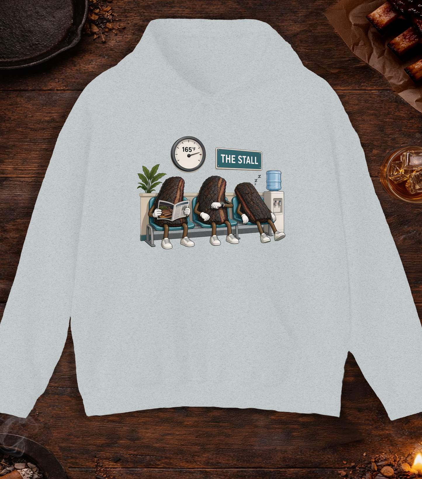 Stall Waiting Room Hoodie - Ash