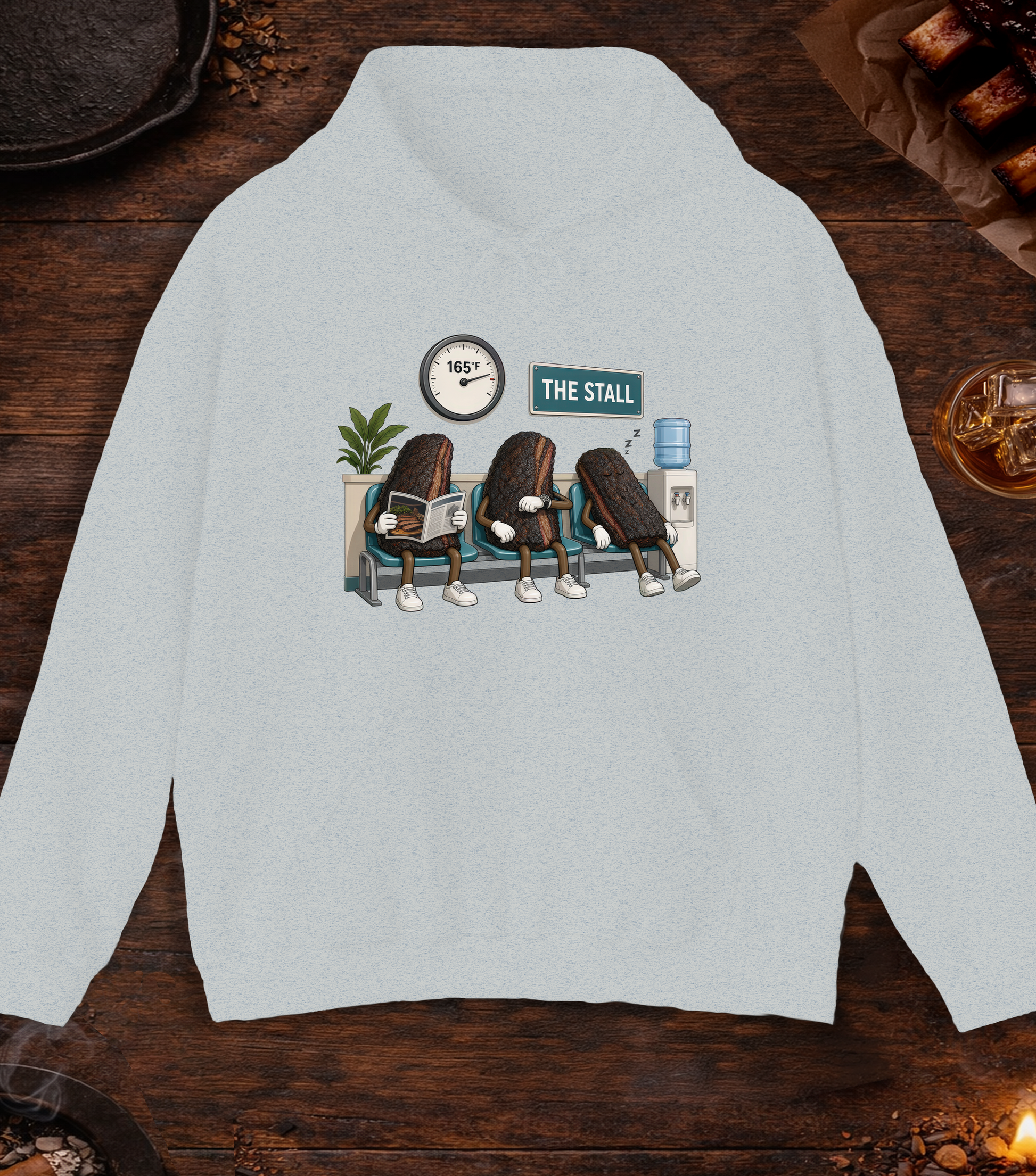 Stall Waiting Room Hoodie - Ash