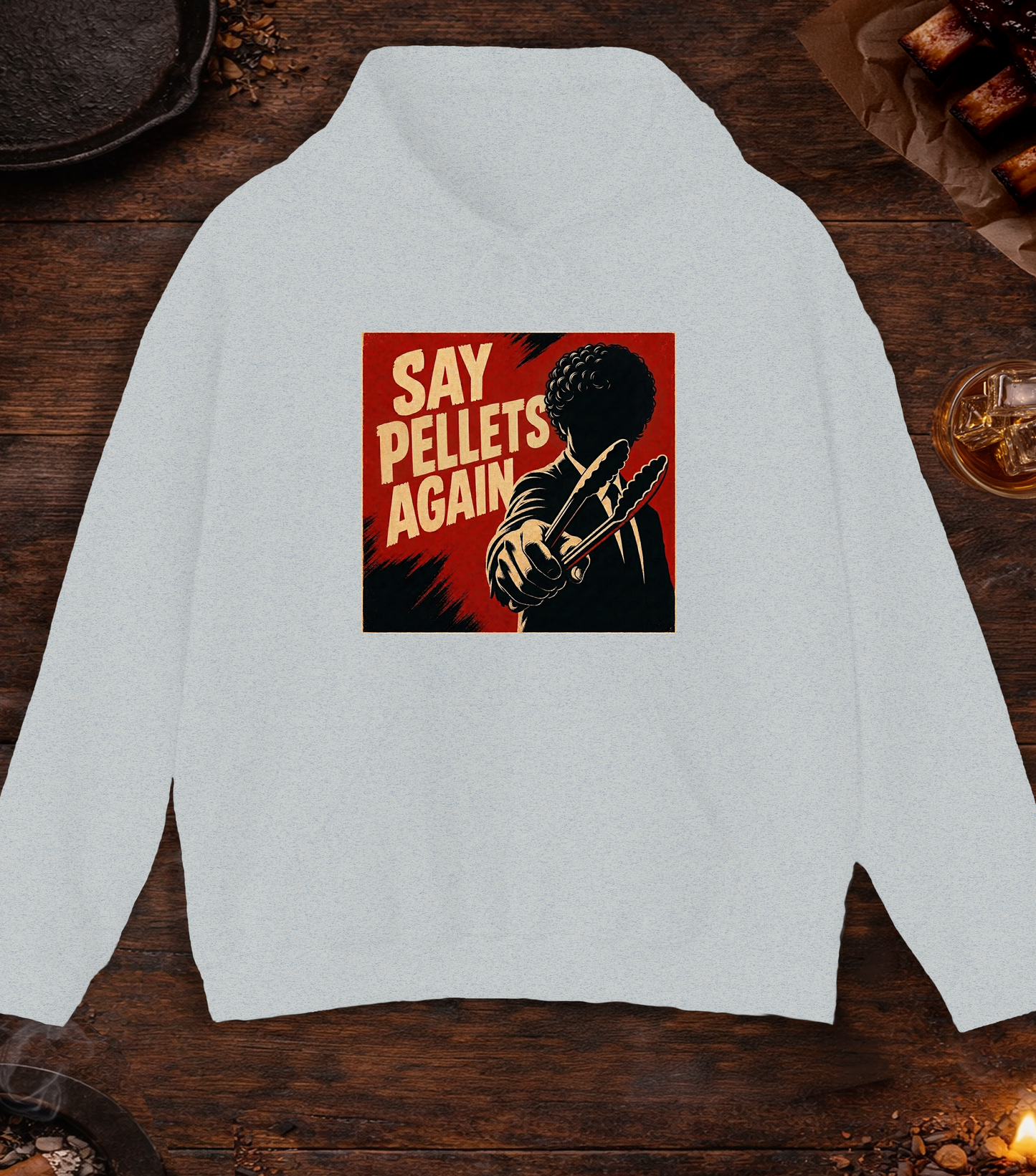 Say Pellets Again Hoodie - Ash