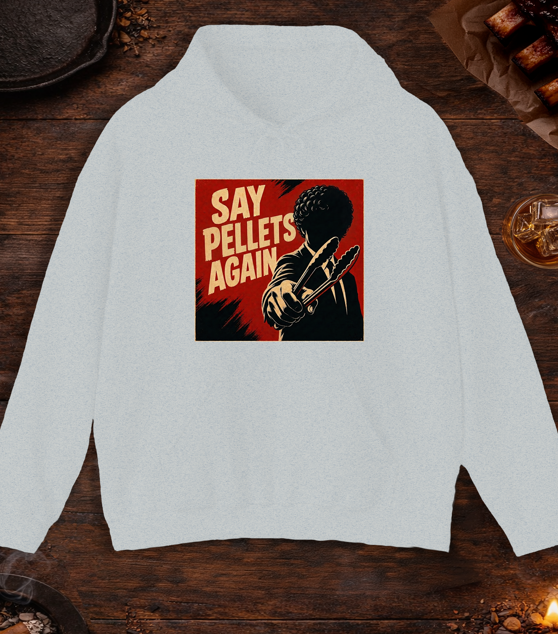 Say Pellets Again Hoodie - Ash