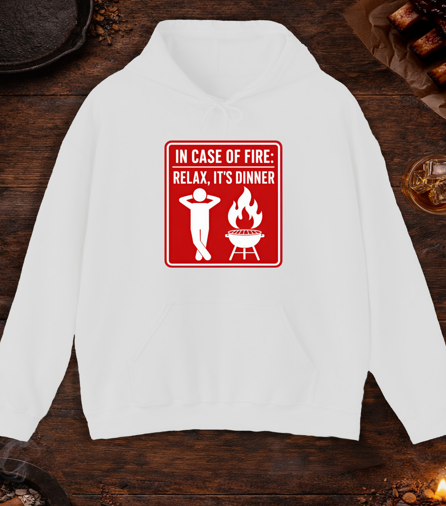 In Case of Fire Hoodie - Ash