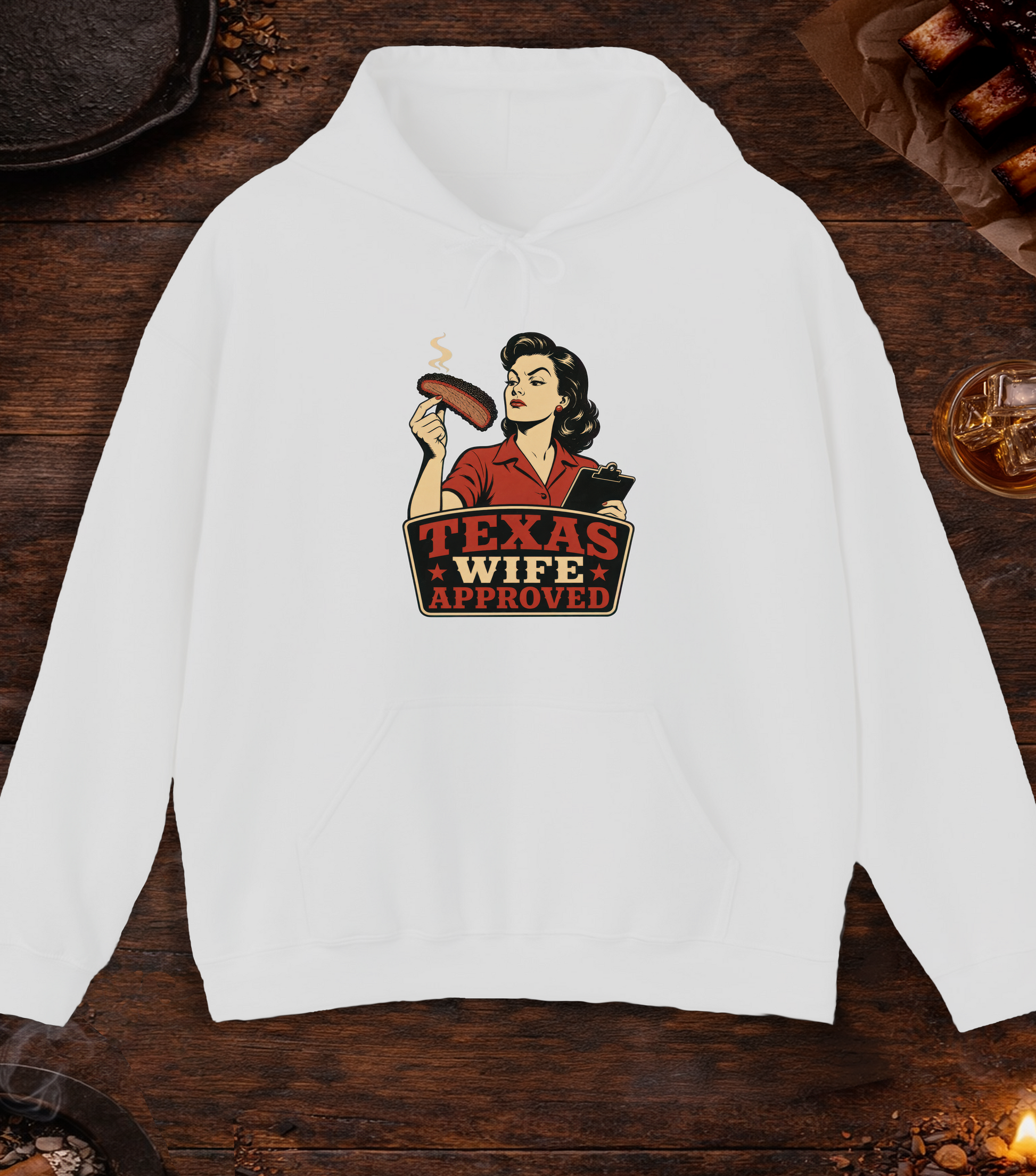 Texas Wife Approved Hoodie - Ash