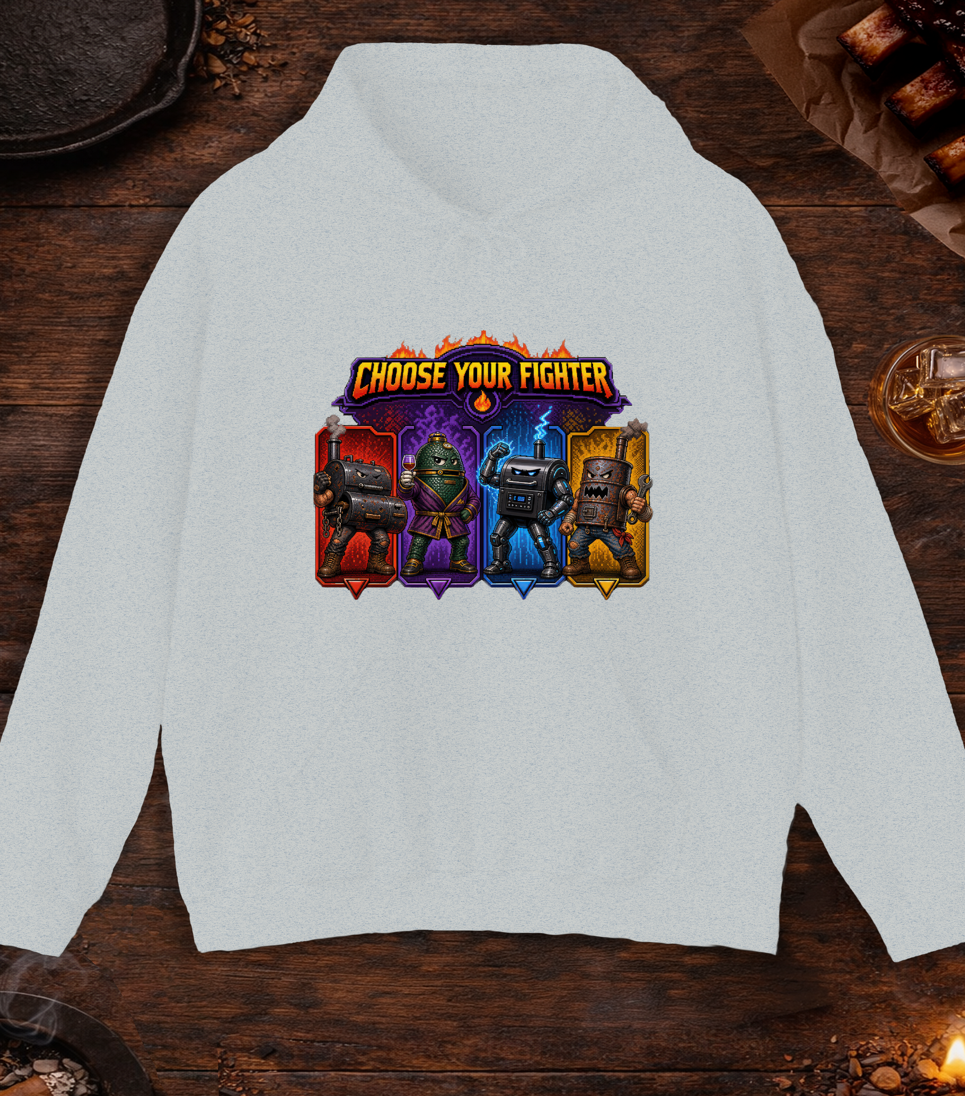 Choose Your Fighter Hoodie - Ash