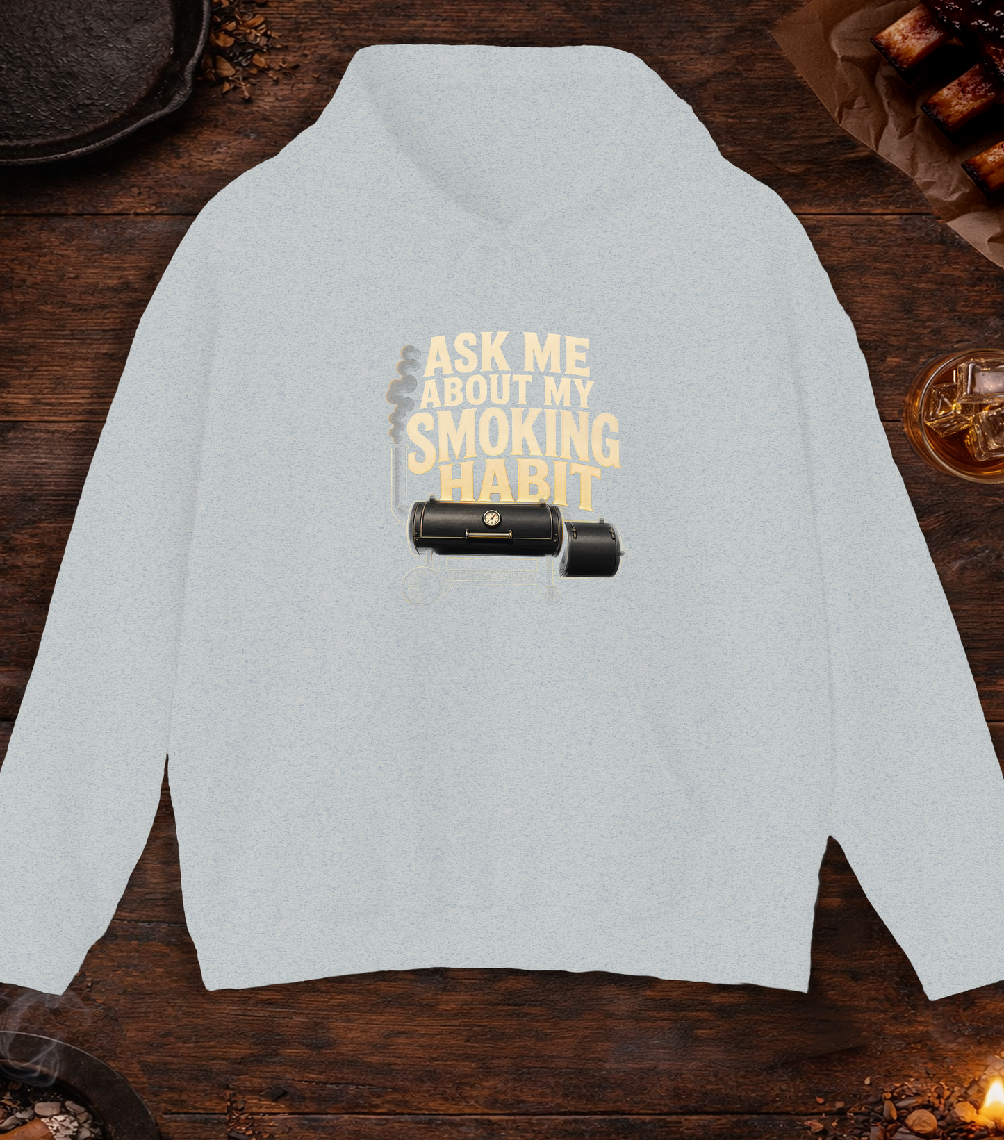 Smoking Habit Hoodie - Ash