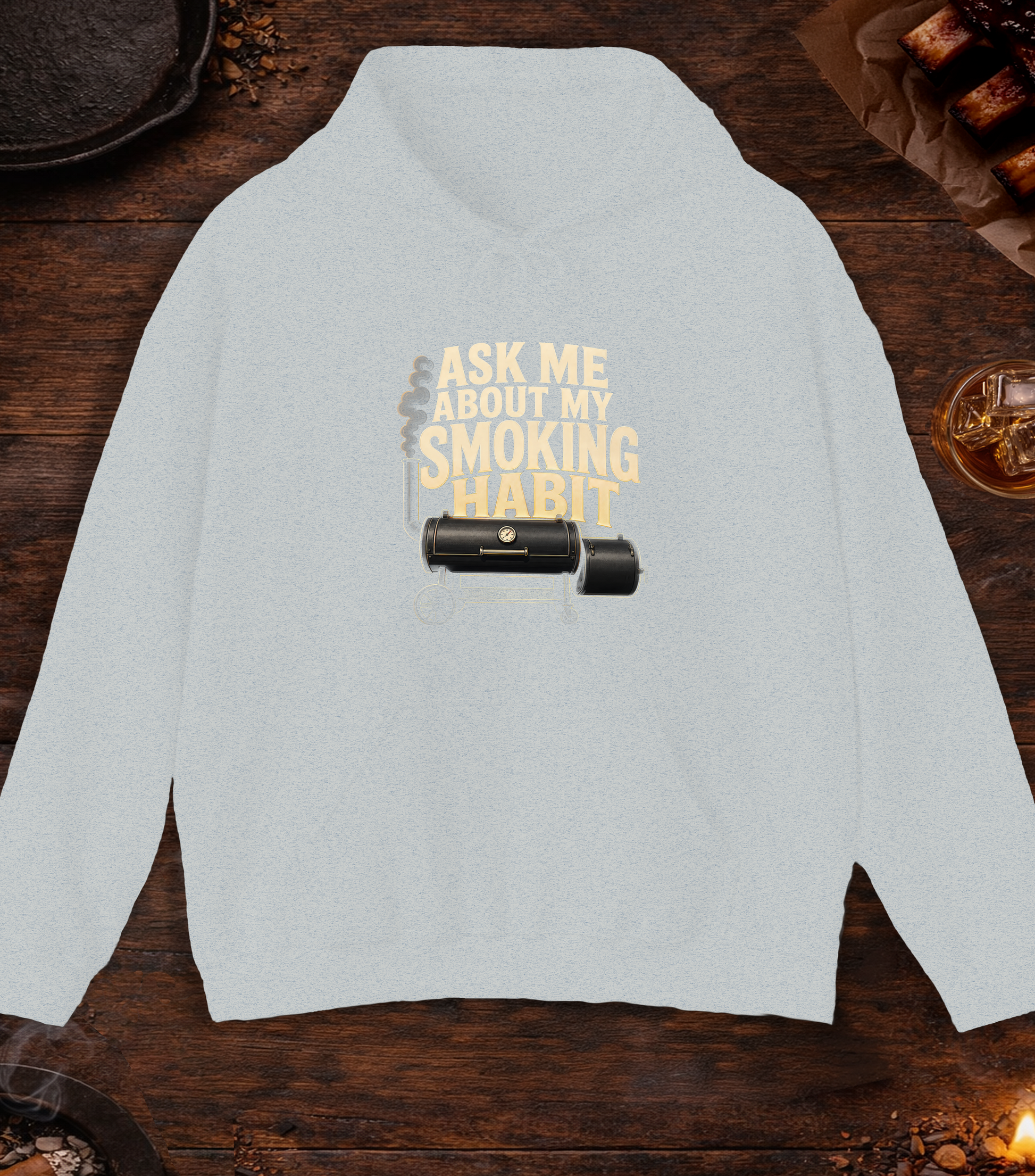 Smoking Habit Hoodie - Ash