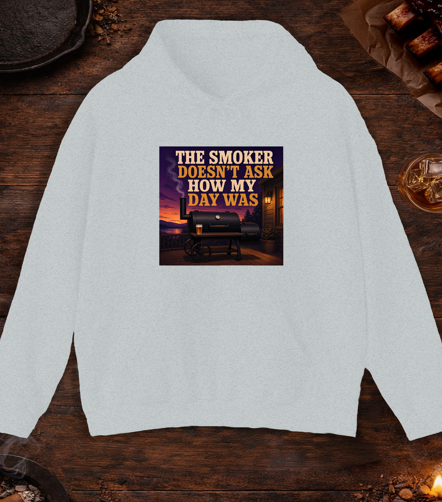 Doesn't Ask About My Day Hoodie - Ash