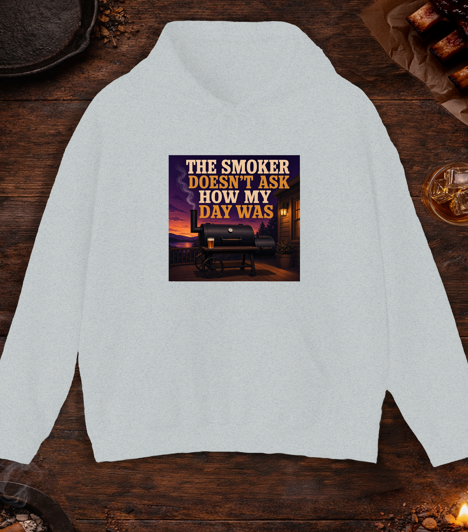 Doesn't Ask About My Day Hoodie - Ash