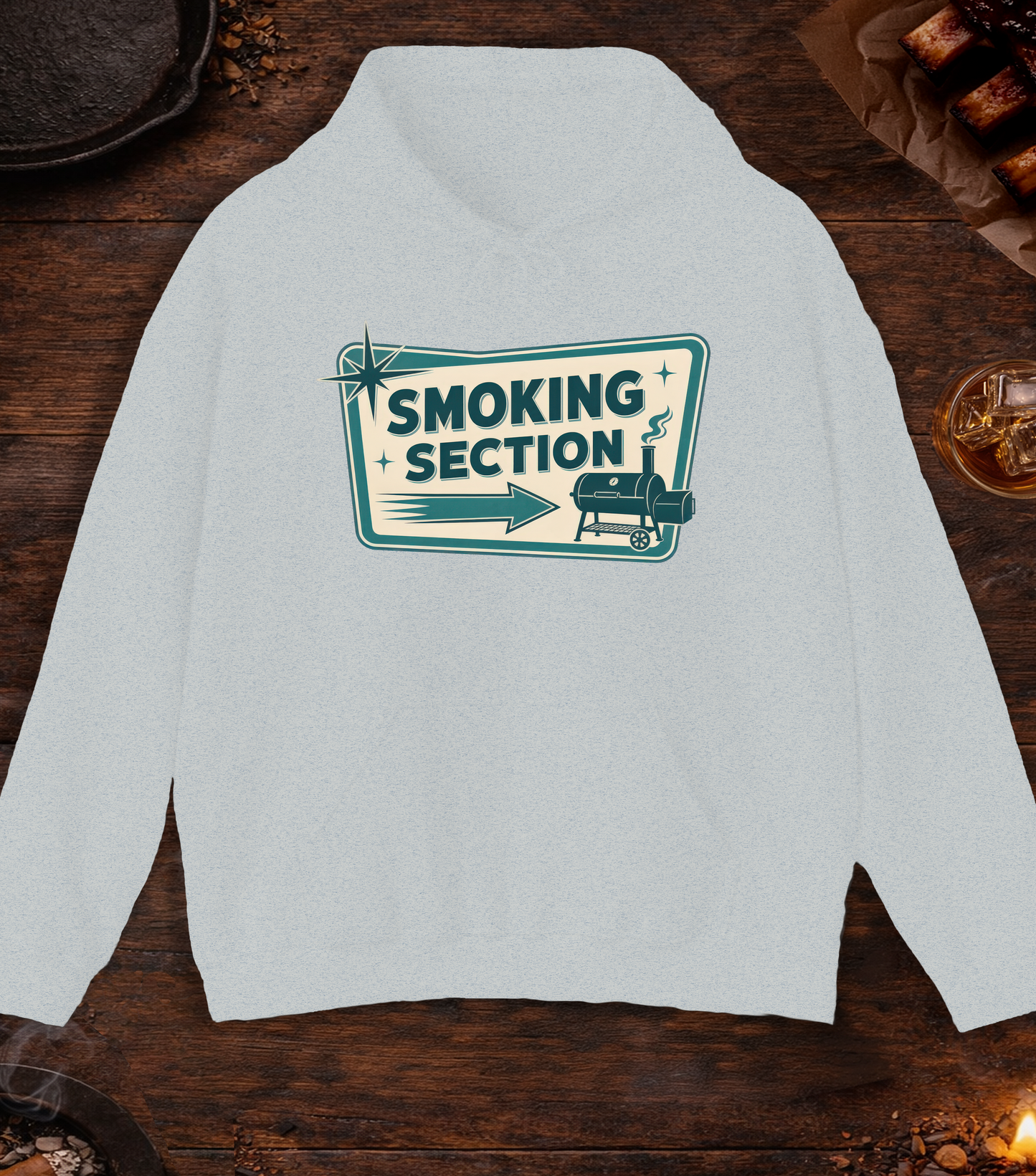 Smoking Section Hoodie - Ash