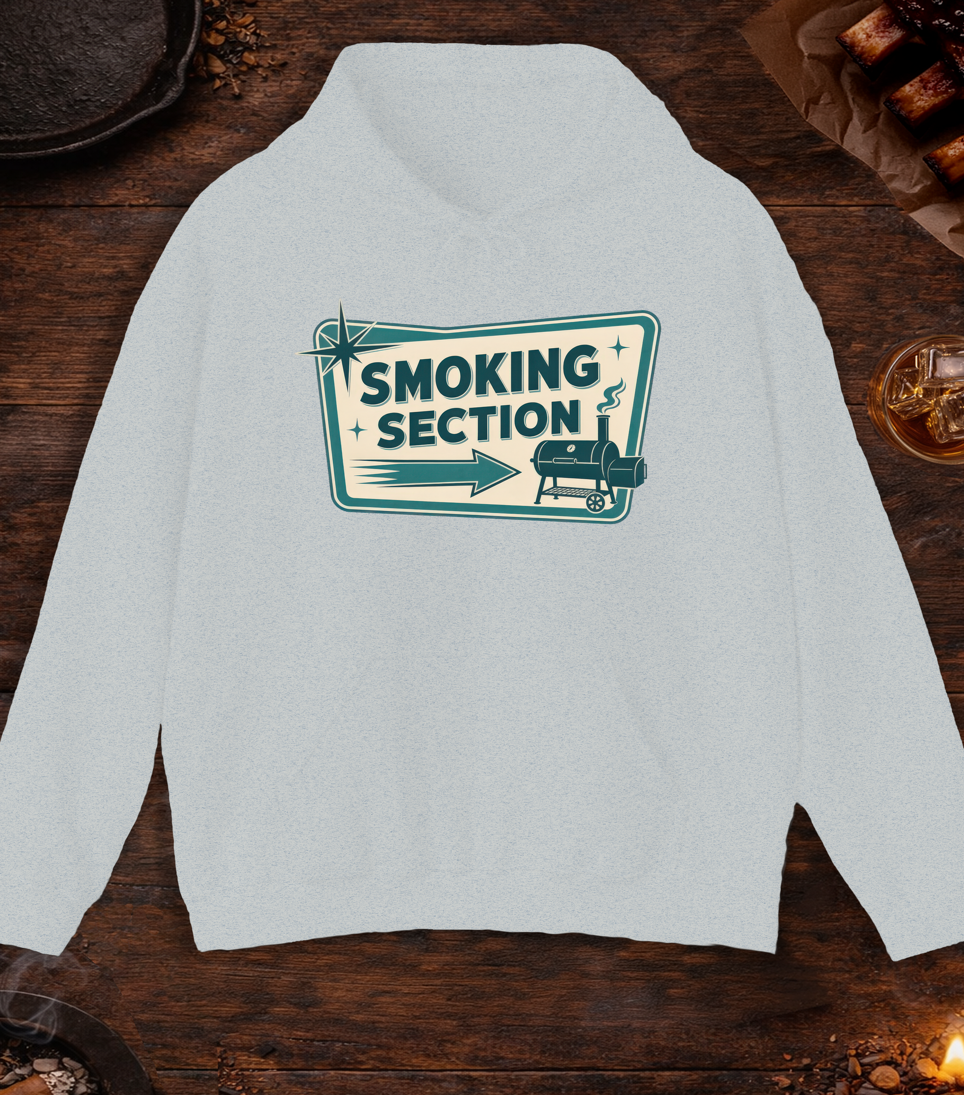 Smoking Section Hoodie - Ash