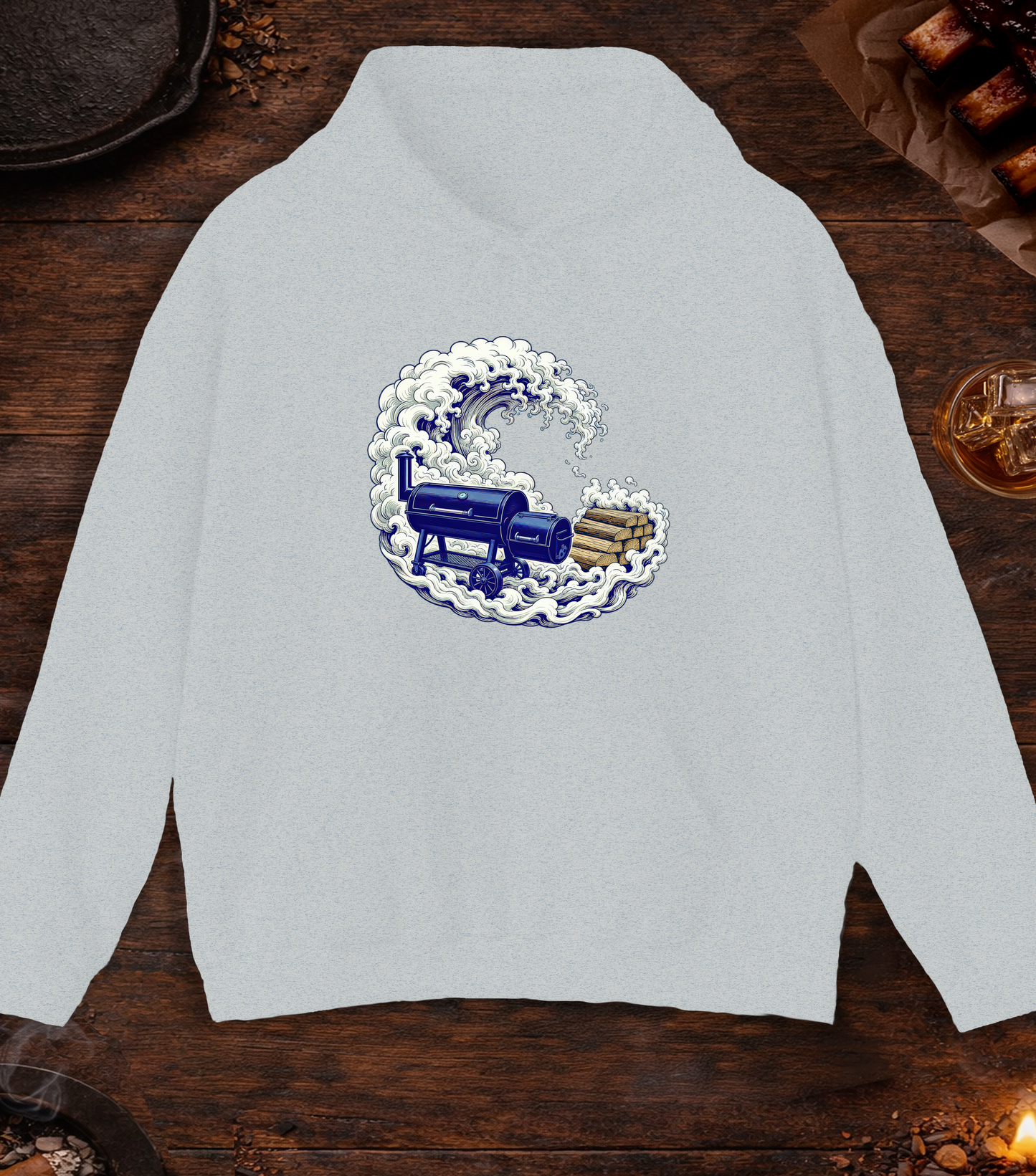 Smoke Wave Hoodie - Ash