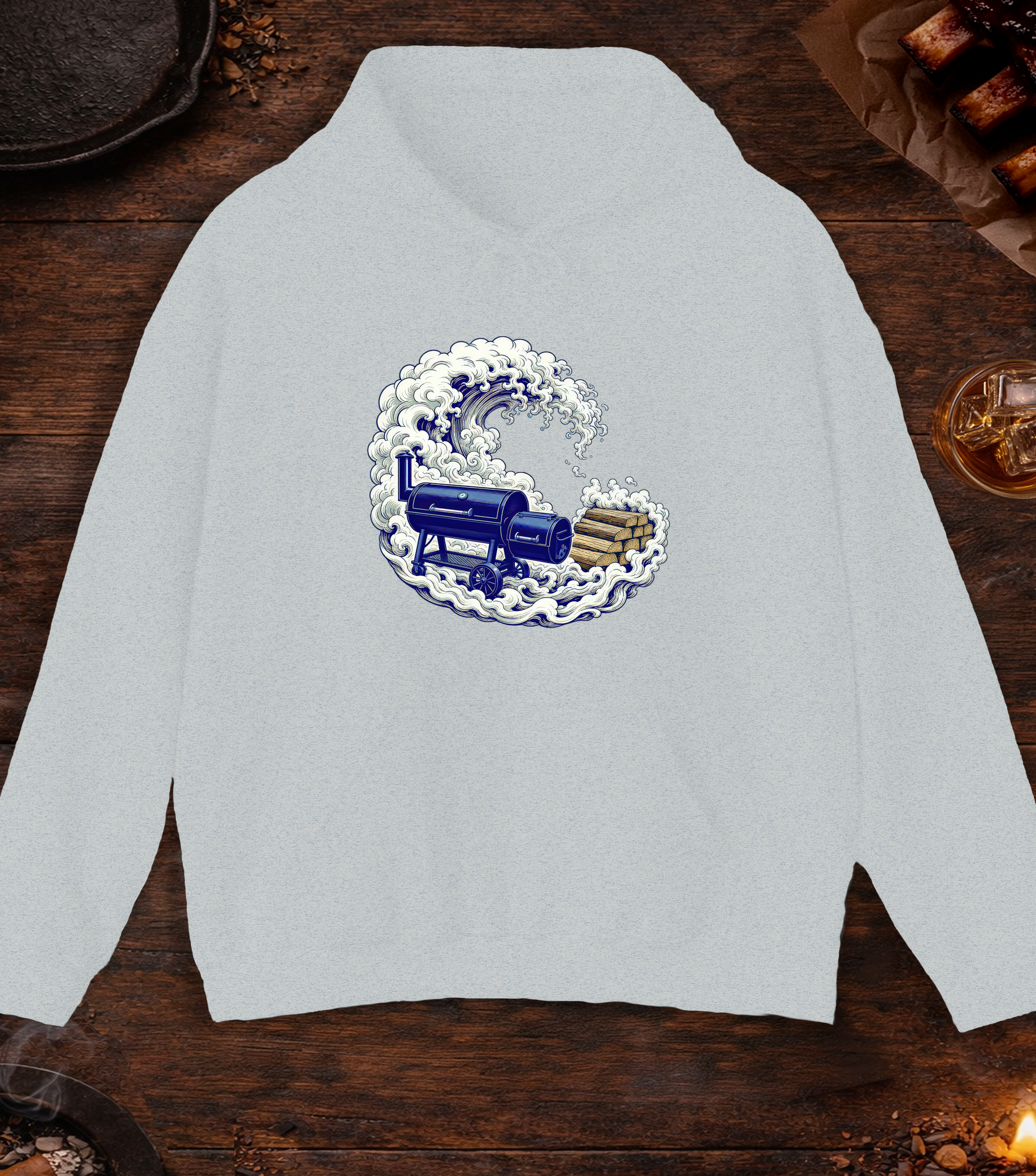 Smoke Wave Hoodie - Ash