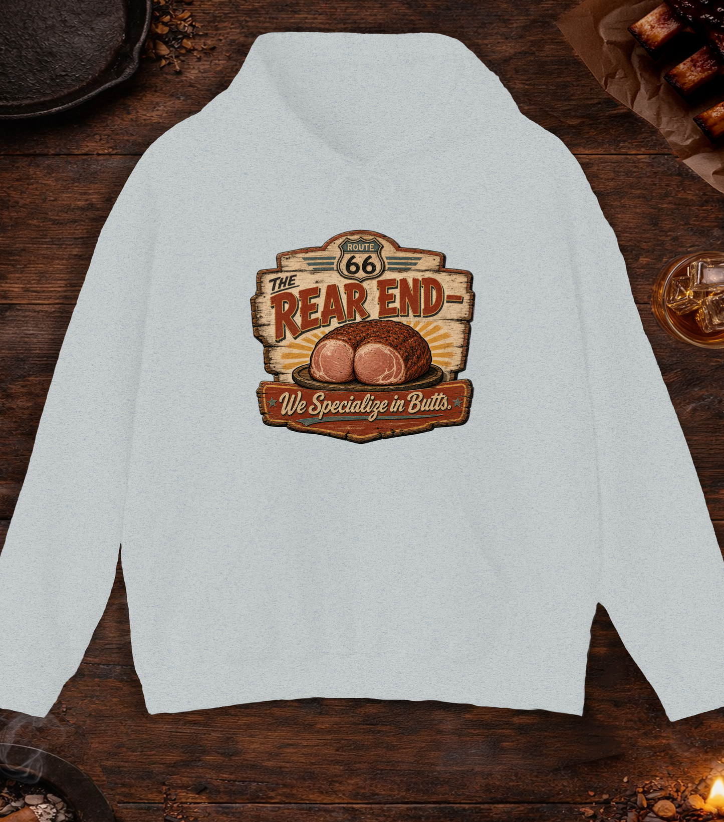 The Rear End Hoodie - Ash