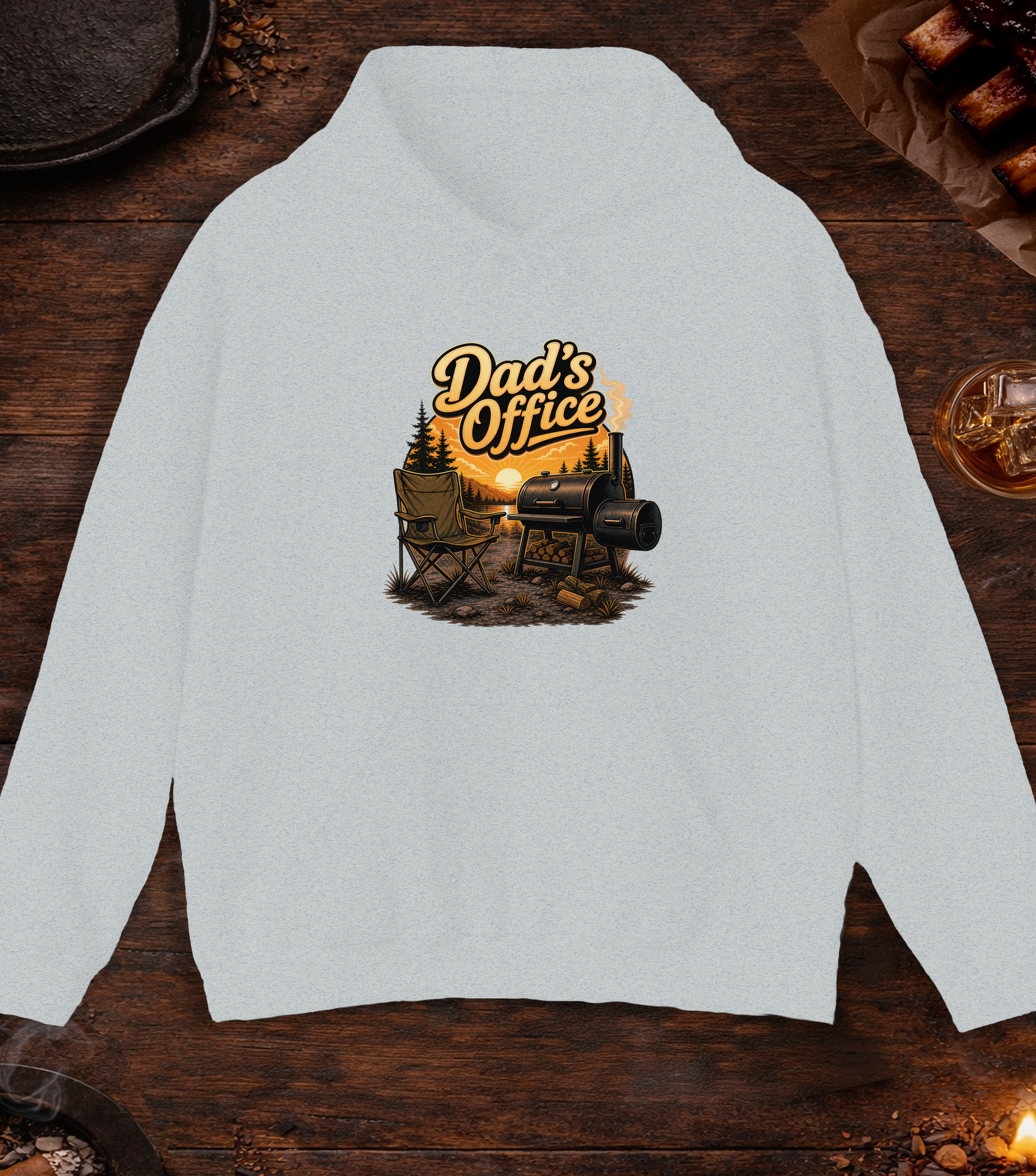 Dad's Office Hoodie - Ash