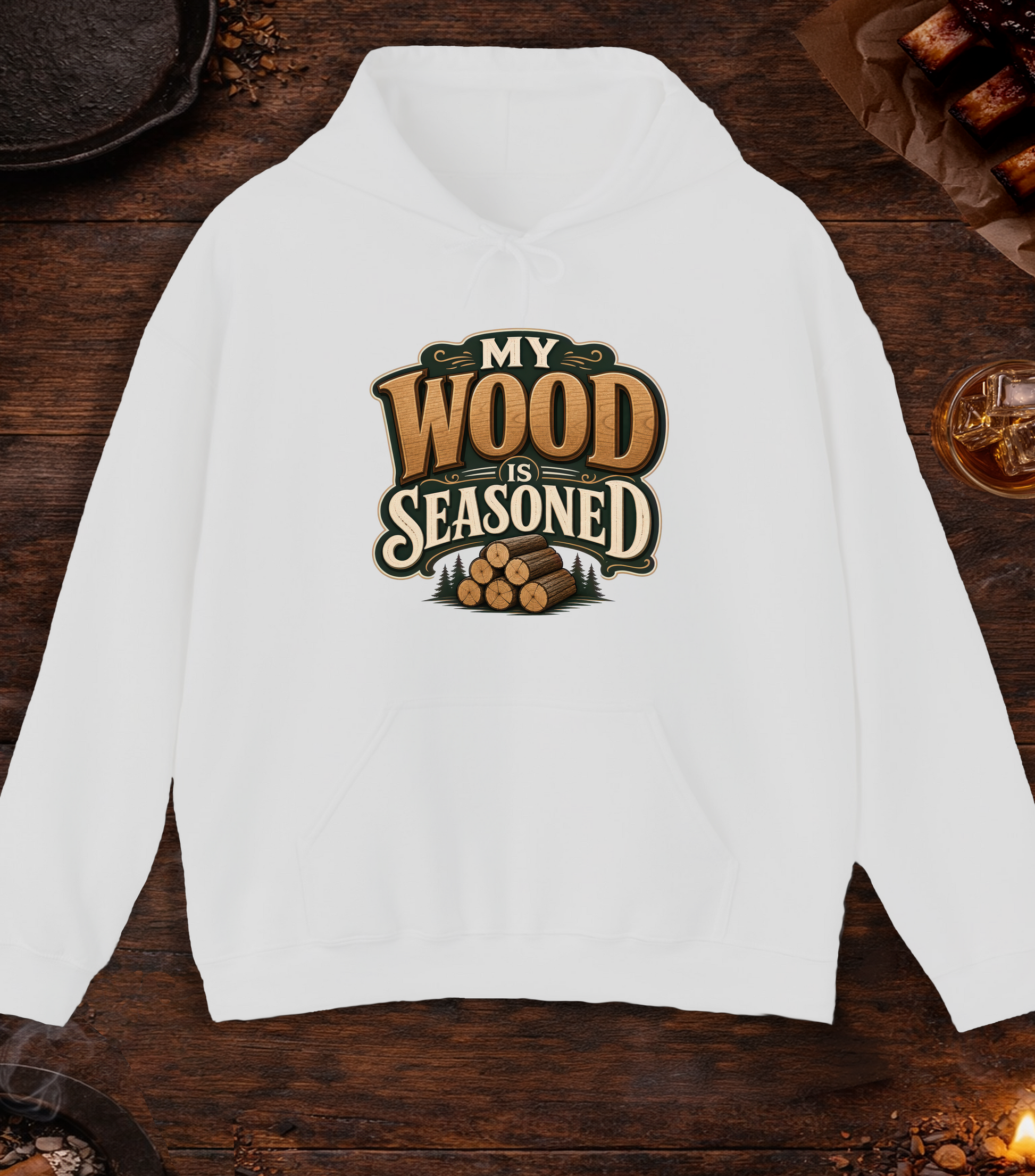 Wood Is Seasoned Hoodie - Ash
