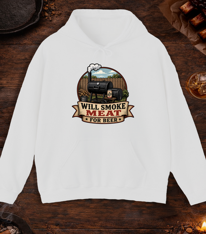Will Smoke for Beer Hoodie - Ash