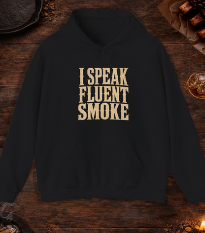 Speak Fluent Smoke Hoodie - Black