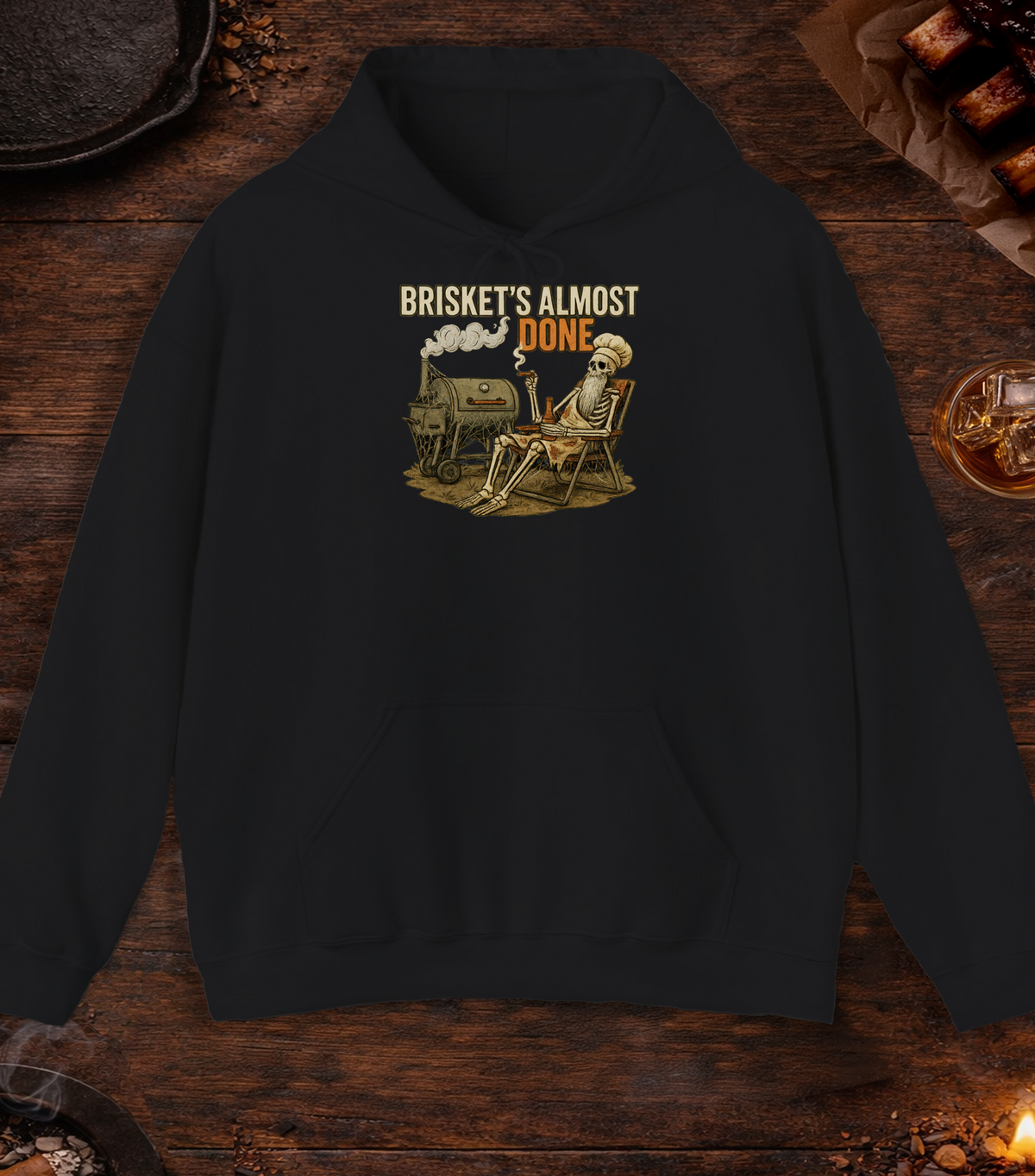 Briskets Almost Done Hoodie - Black