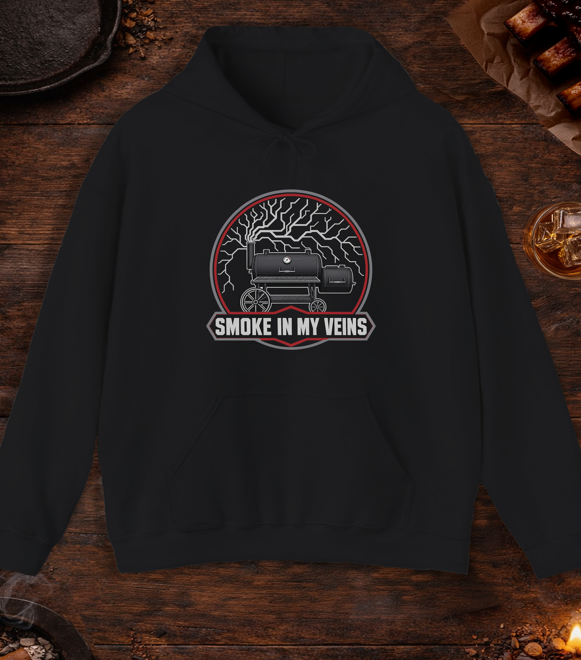 Smoke in My Veins Hoodie - Black