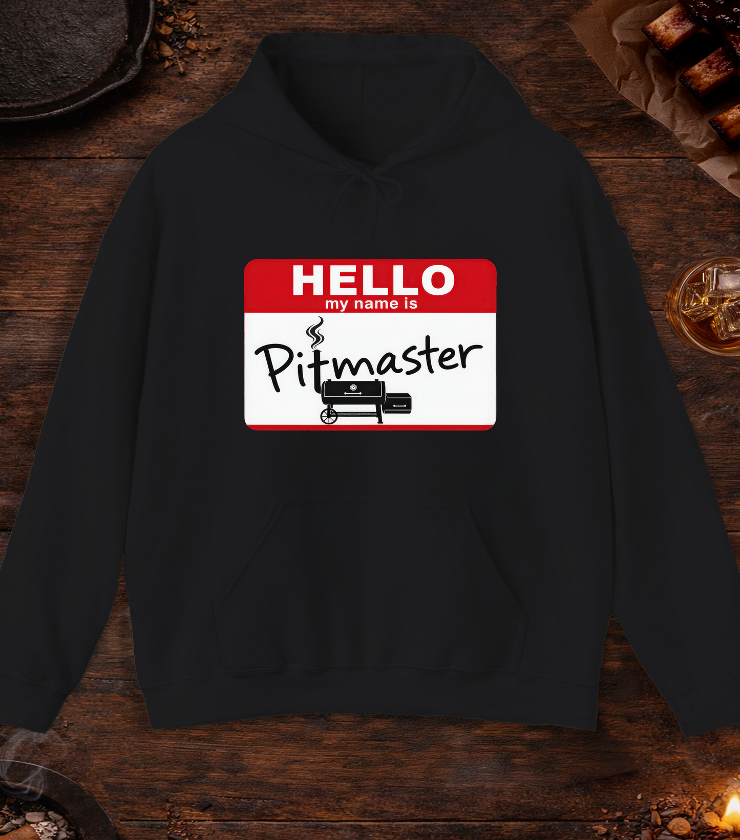 Hello My Name Is Pitmaster Hoodie - Black